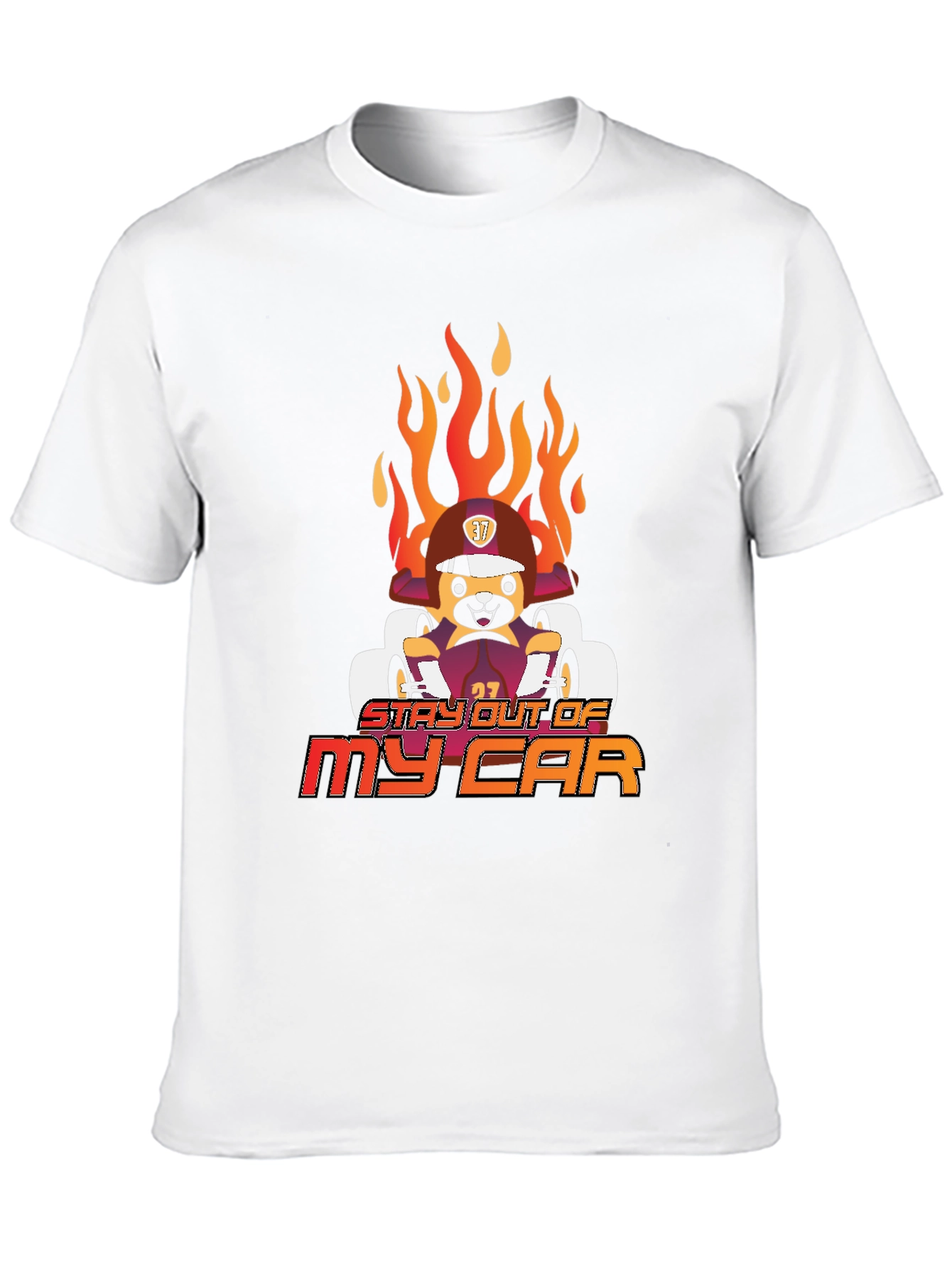 Black Stay Out of My Car T-Shirt view 10