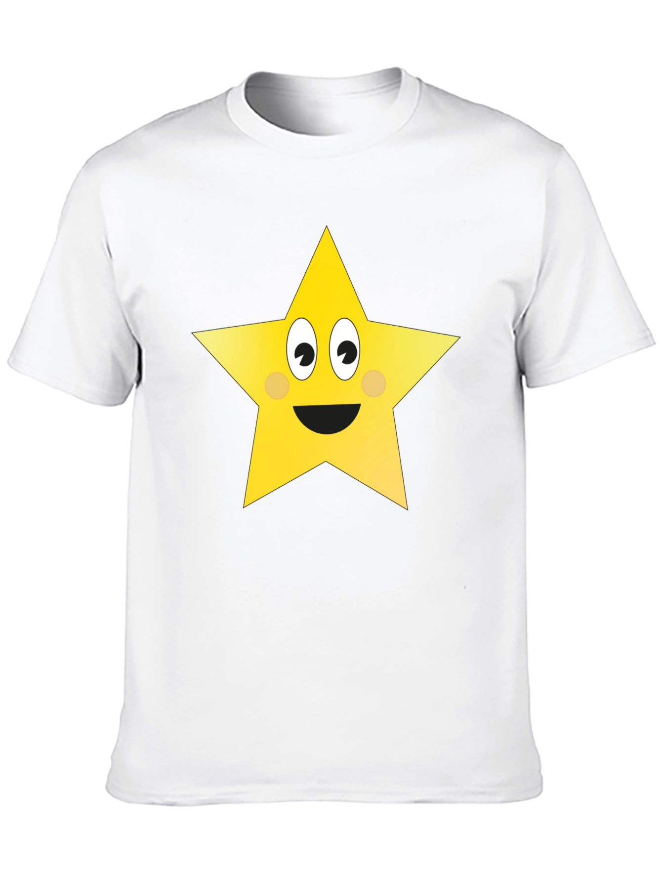 Black Funny Star Graphic Tee - Black Cotton T-Shirt view 10