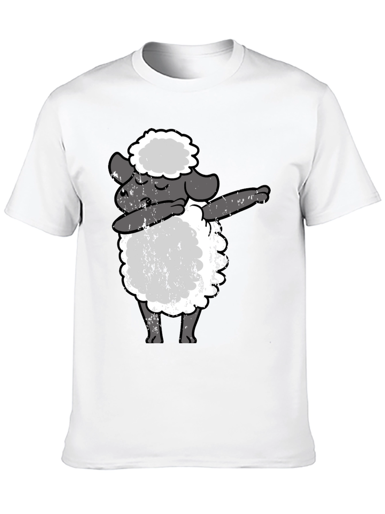 Black Dabbing Sheep Black T-Shirt - Funny Graphic Tee view 10