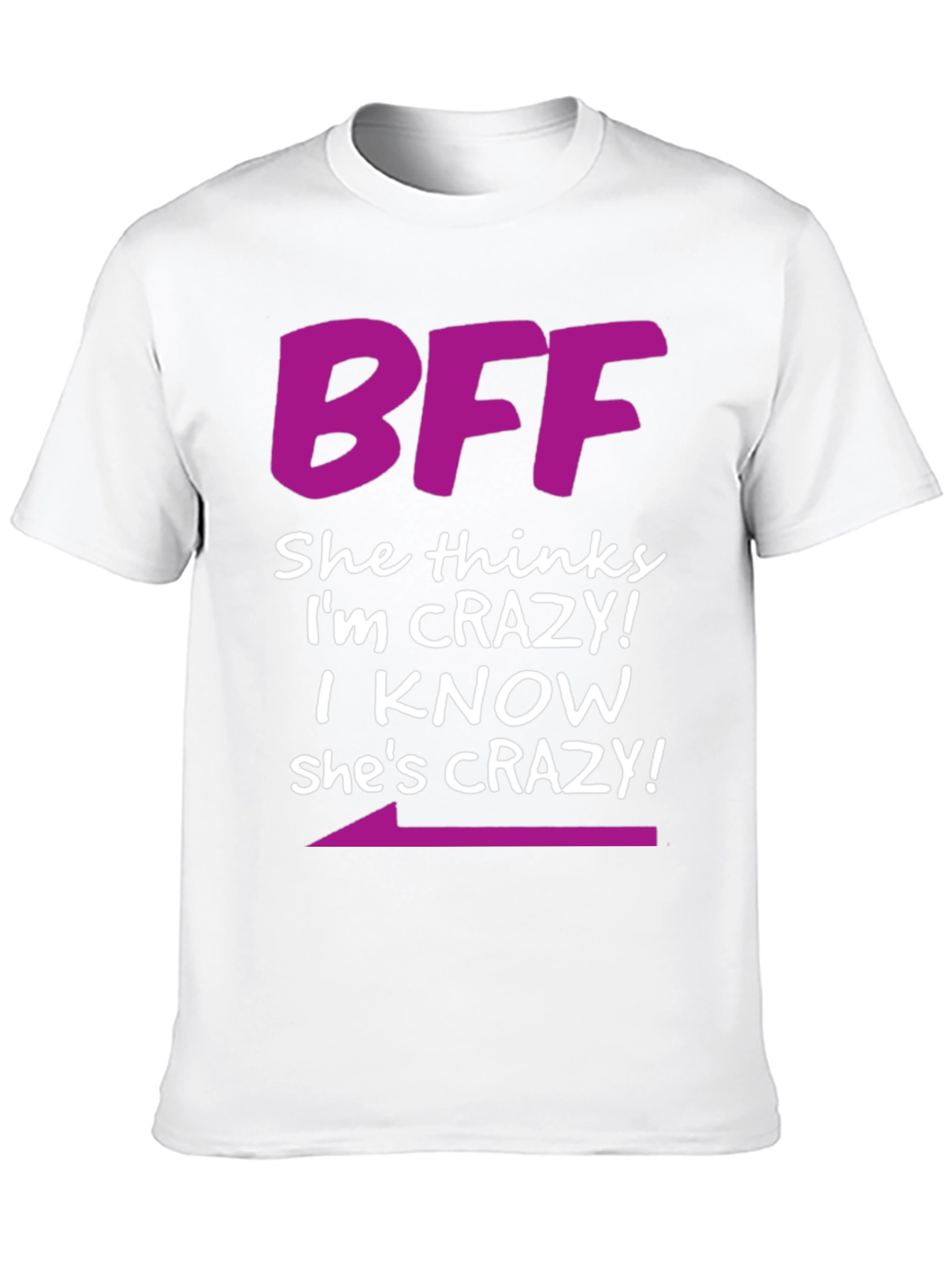 Black BFF Crazy Matching T-Shirt view 10