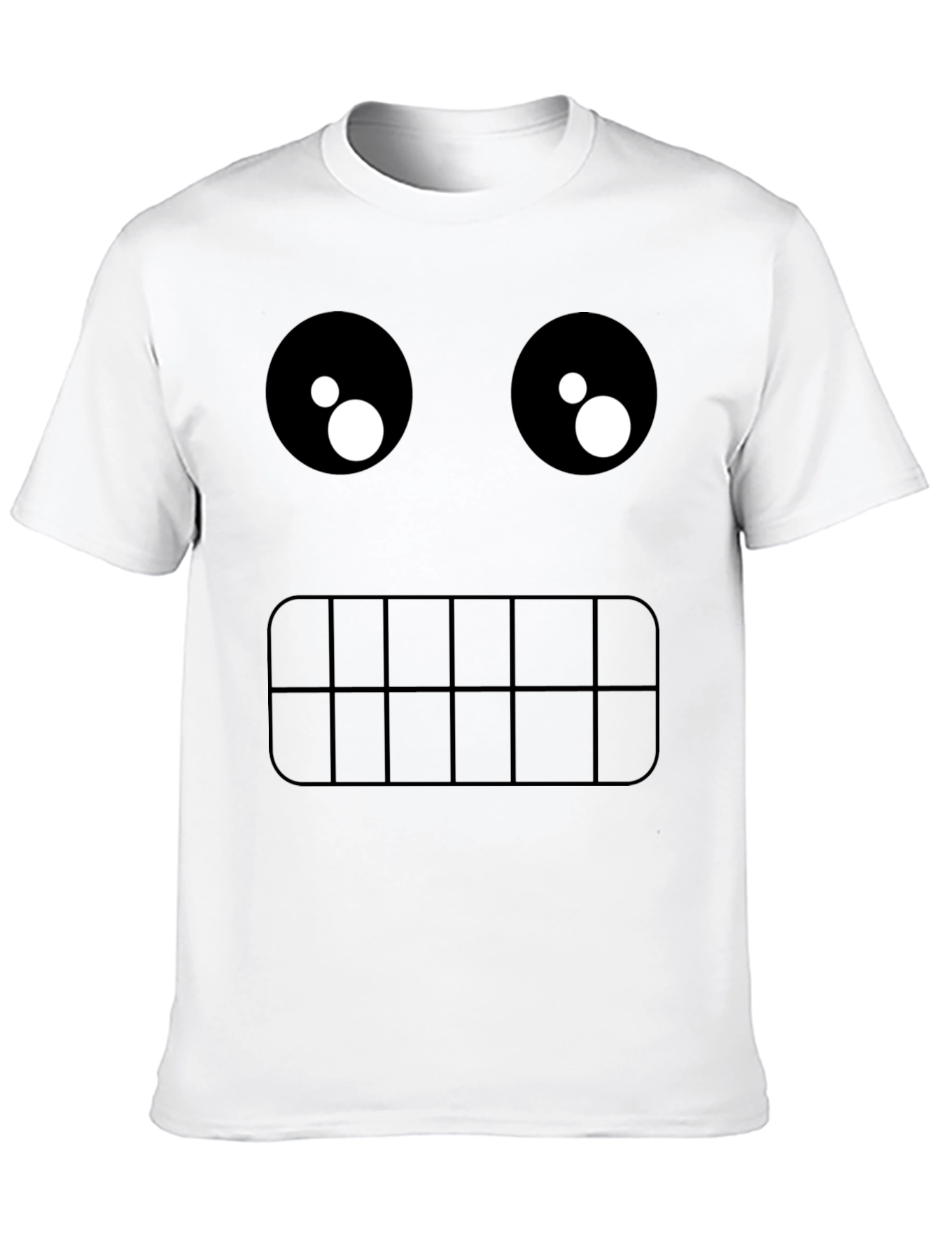 Black Funny Graphic Face T-Shirt view 10