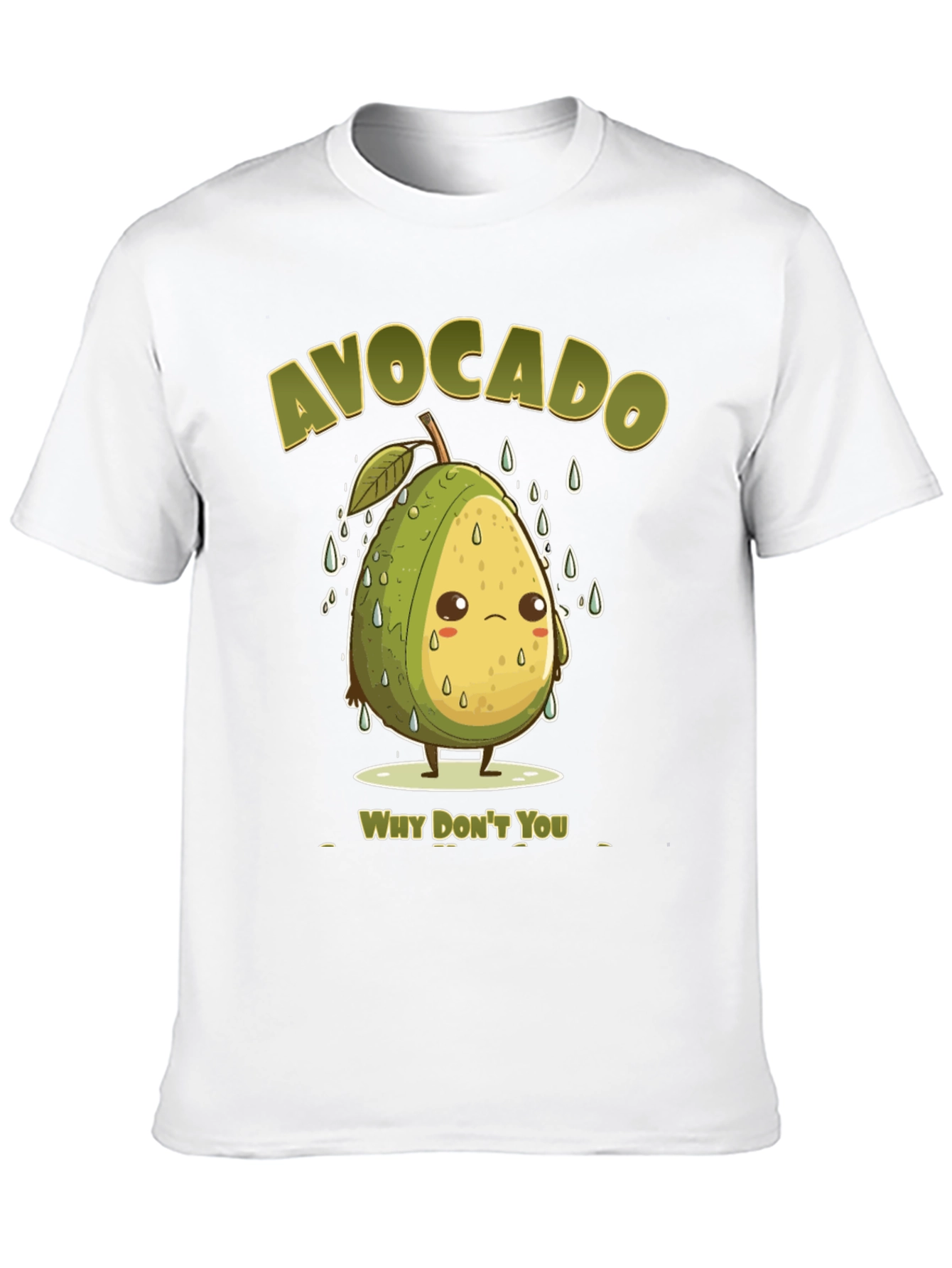 Black Sad Avocado Pun T-Shirt - Why Don't You? view 10