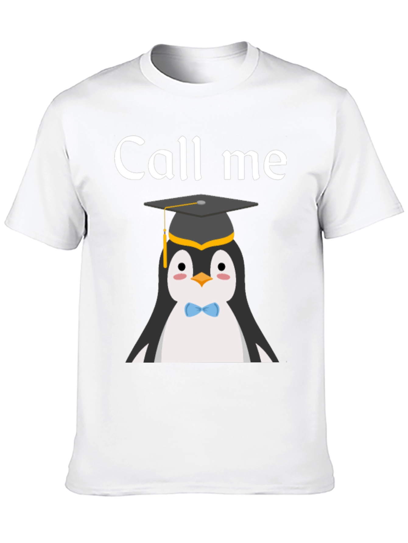 Black Call Me Penguin Graduate T-Shirt view 10