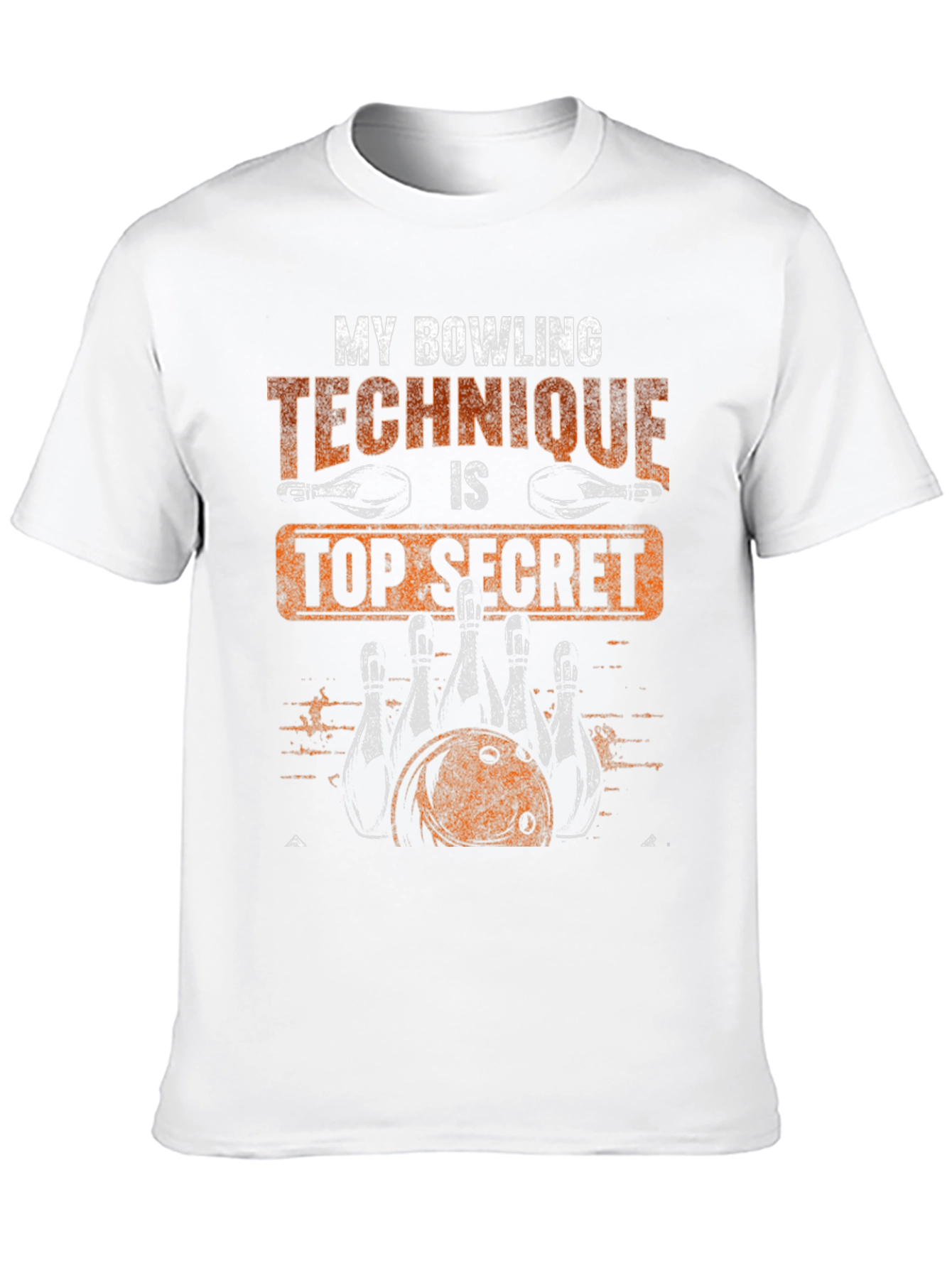 Black Bowling Technique Top Secret Graphic T-Shirt view 10