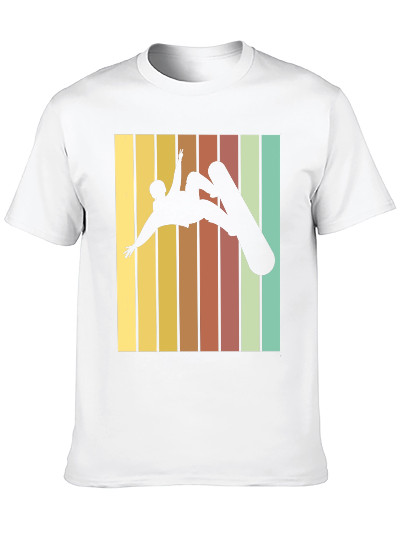 Black Retro Snowboarder Graphic Tee - Black view 10