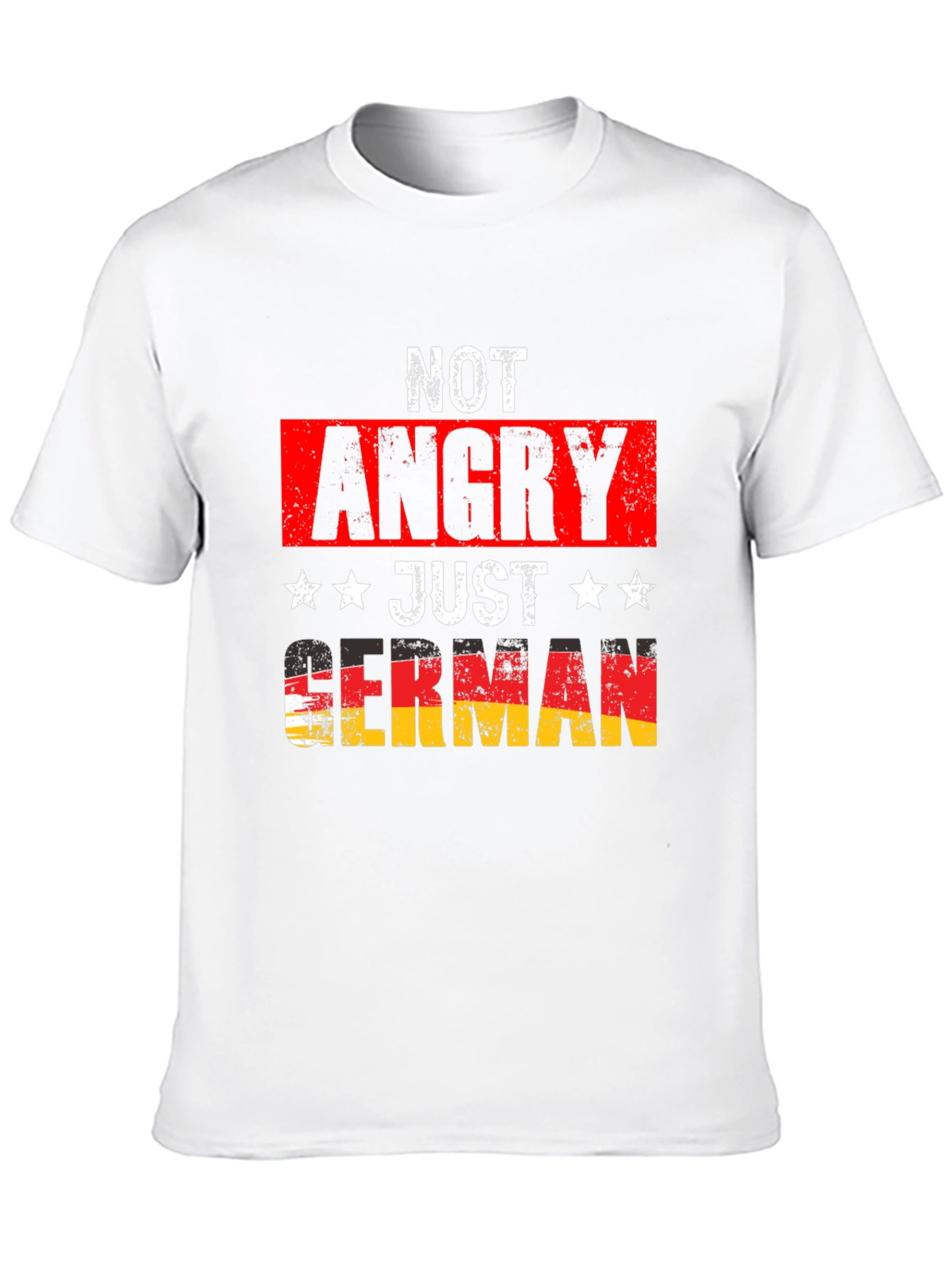 Black Funny German Pride T-Shirt - Not Angry Just German view 10