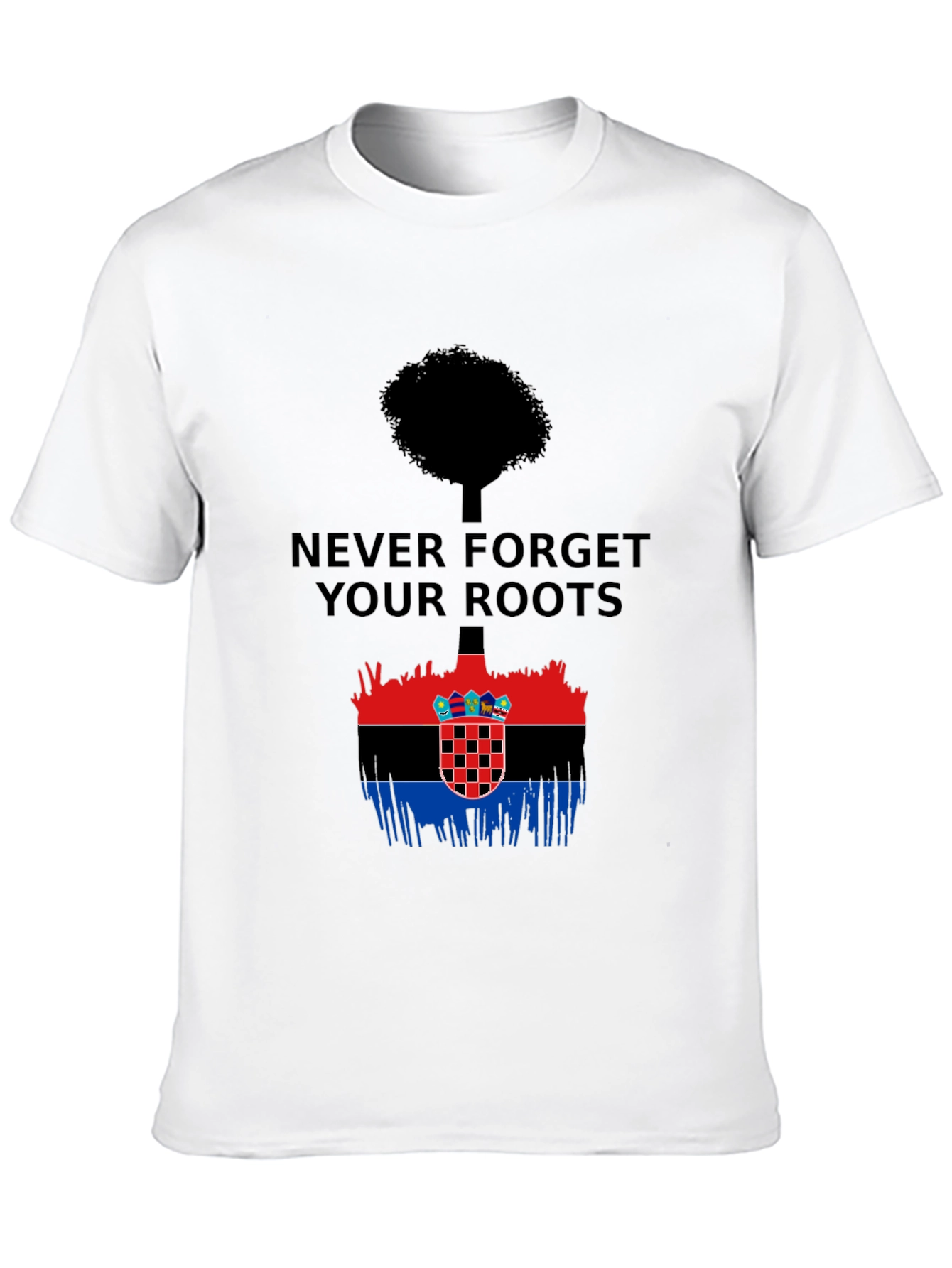 Never Forget Roots Croatia Flag Graphic Tee - 10