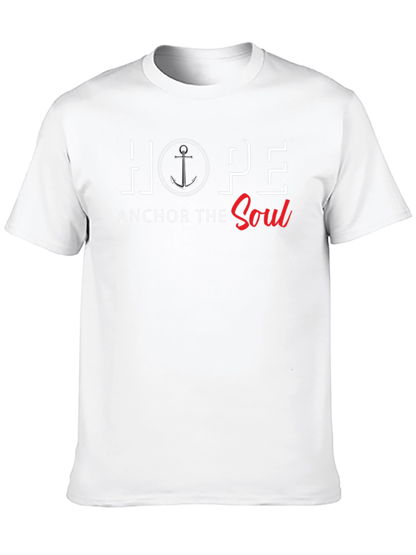 Black Hope Anchor the Soul Graphic Tee - Christian Inspired Black T-Shirt view 10