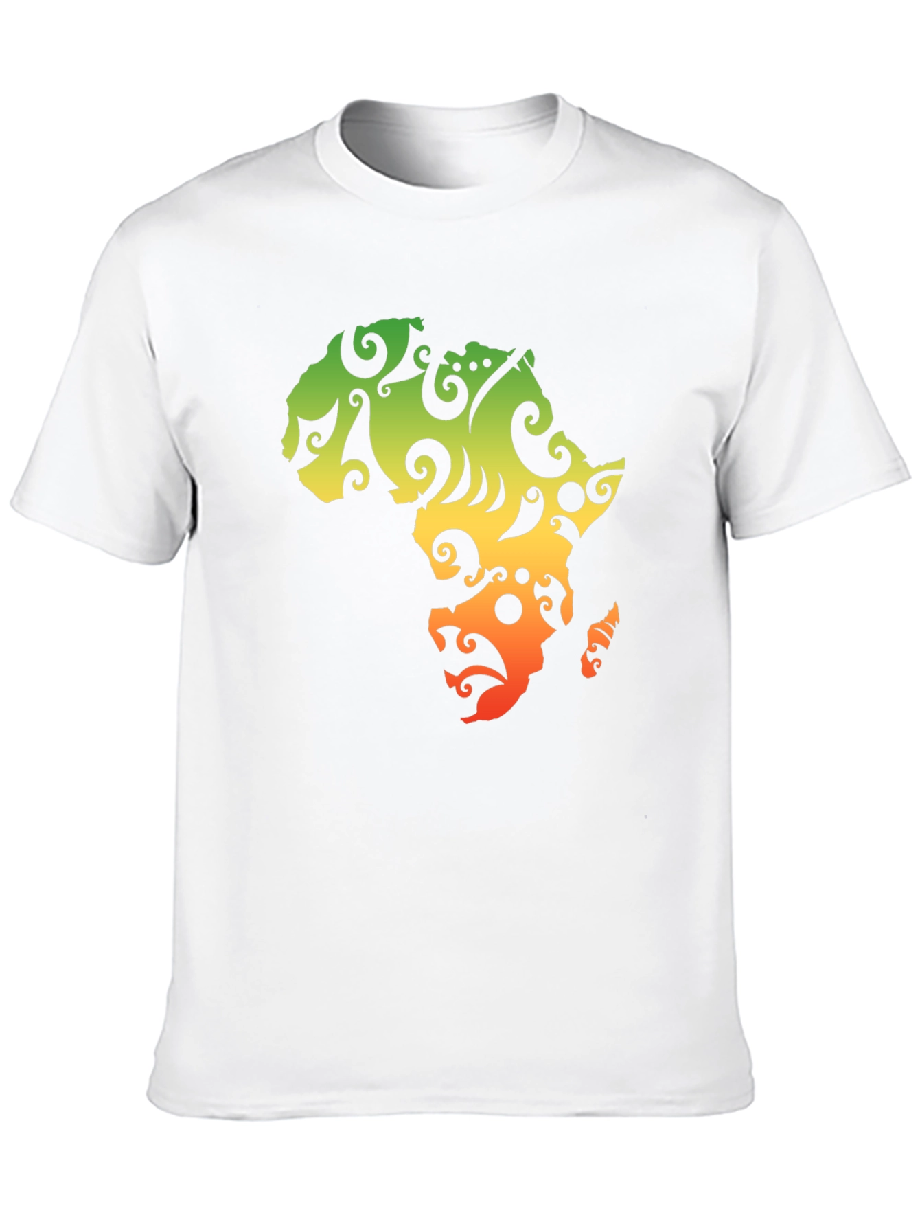 Black Africa Map Graphic T-Shirt - Black Cotton Tee view 10