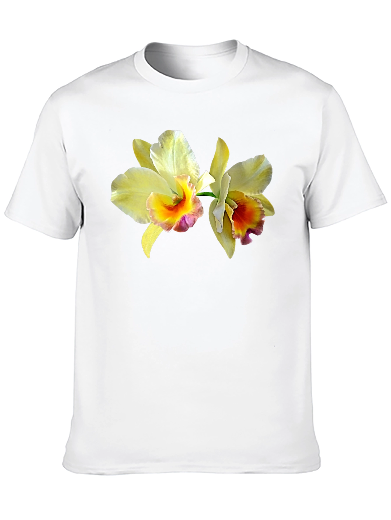Floral Print T-Shirt: Stylish Orchid Design - 10