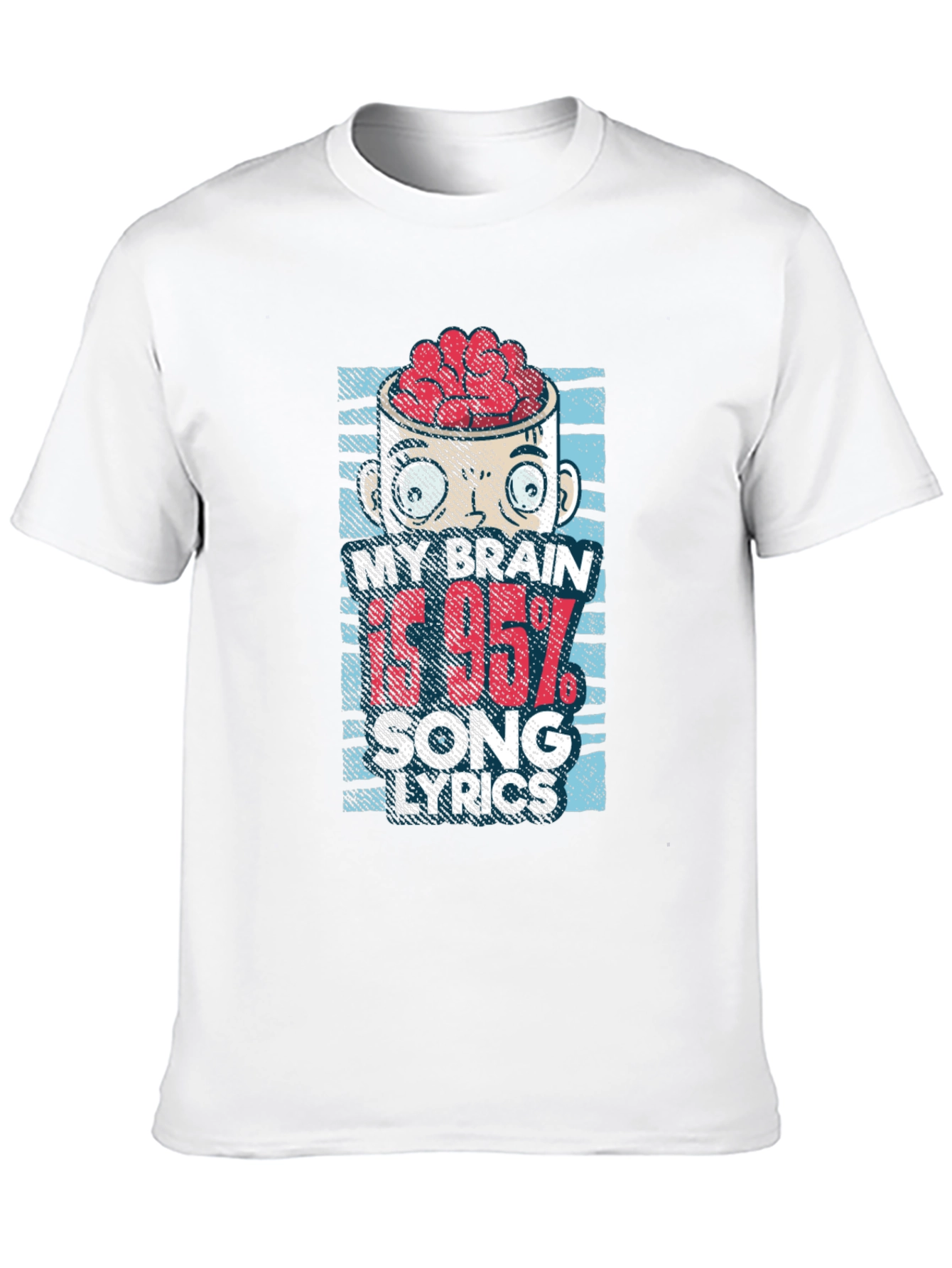 Black My Brain is 95% Song Lyrics T-Shirt view 10