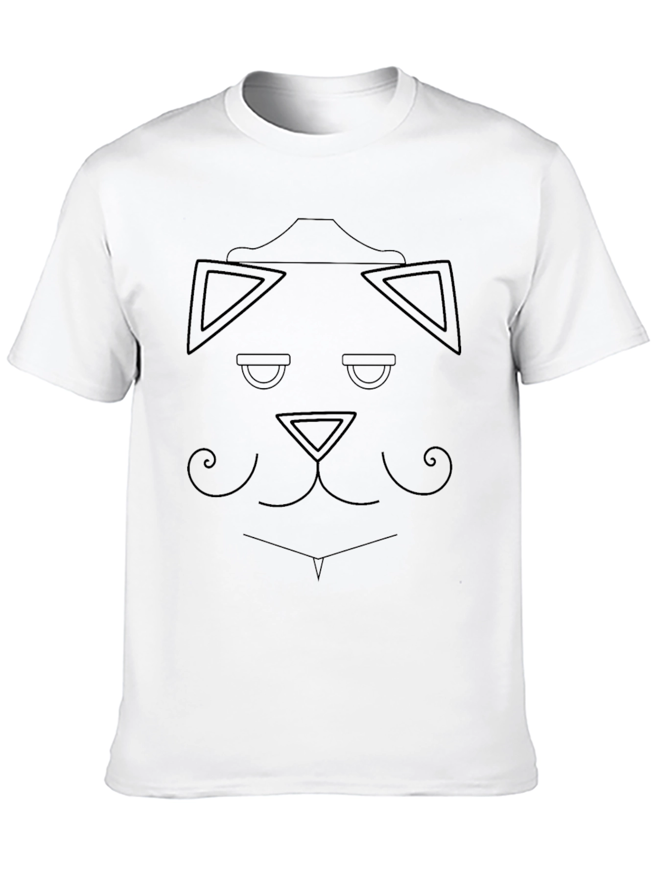 Black Abstract Geometric Dog T-Shirt view 10