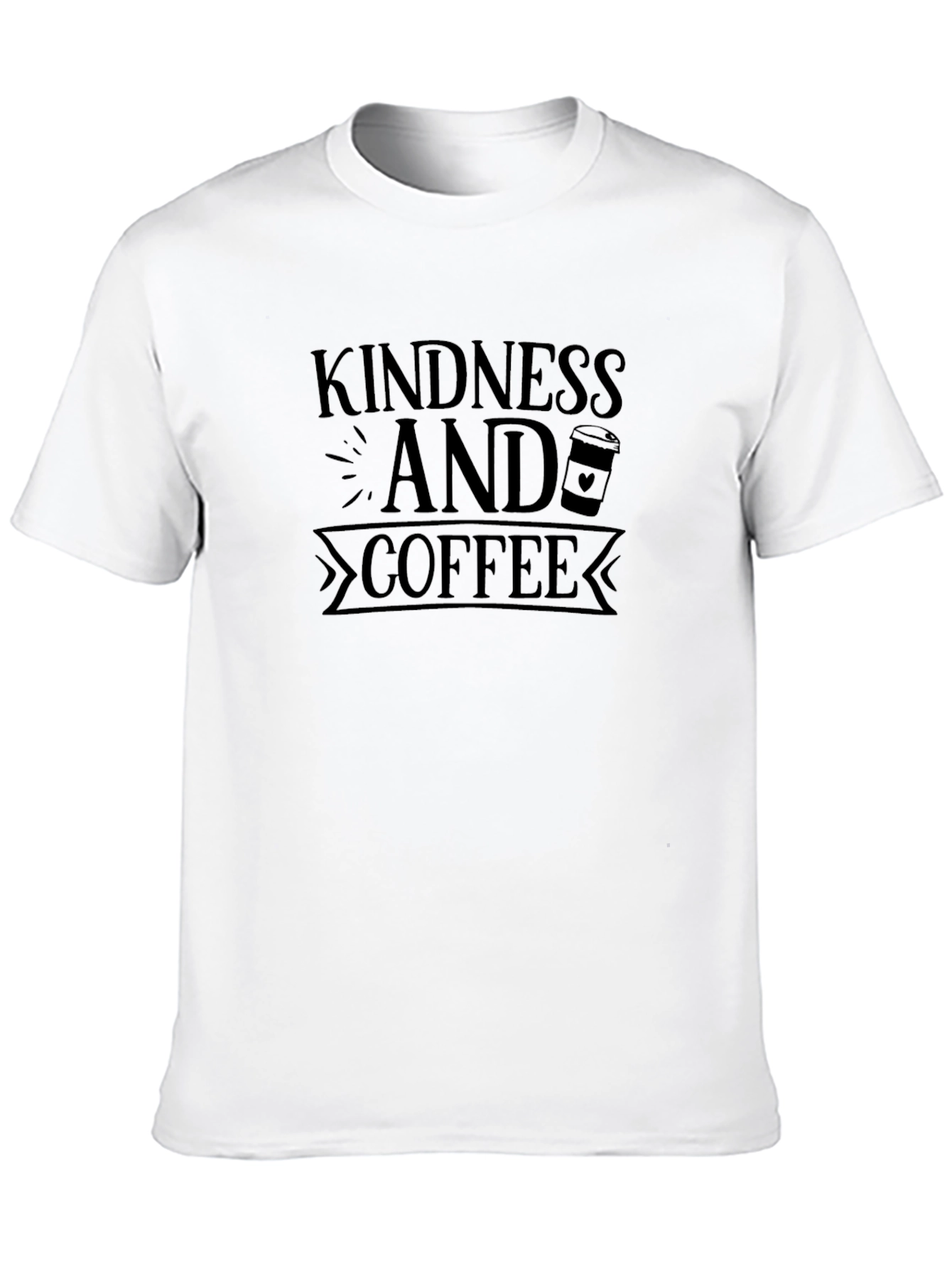 Black Kindness and Coffee Black T-Shirt view 10