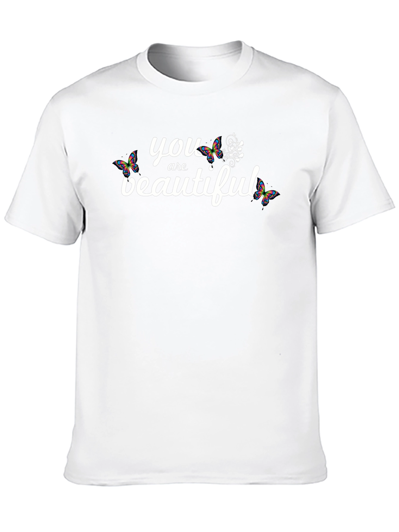 Black You Are Beautiful Butterfly Graphic Tee - Black view 10