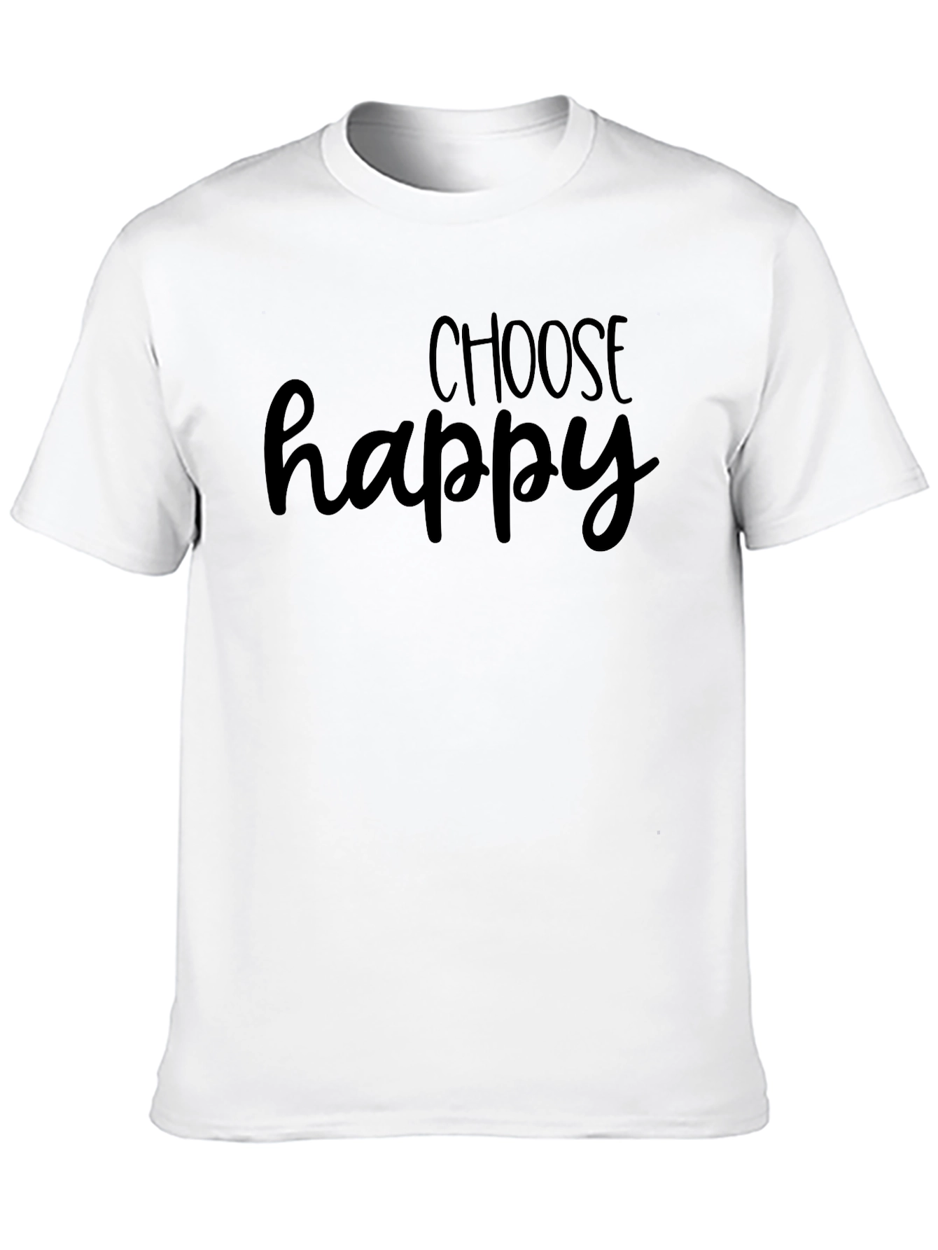 Black Choose Happy Graphic Tee - Black T-Shirt view 10