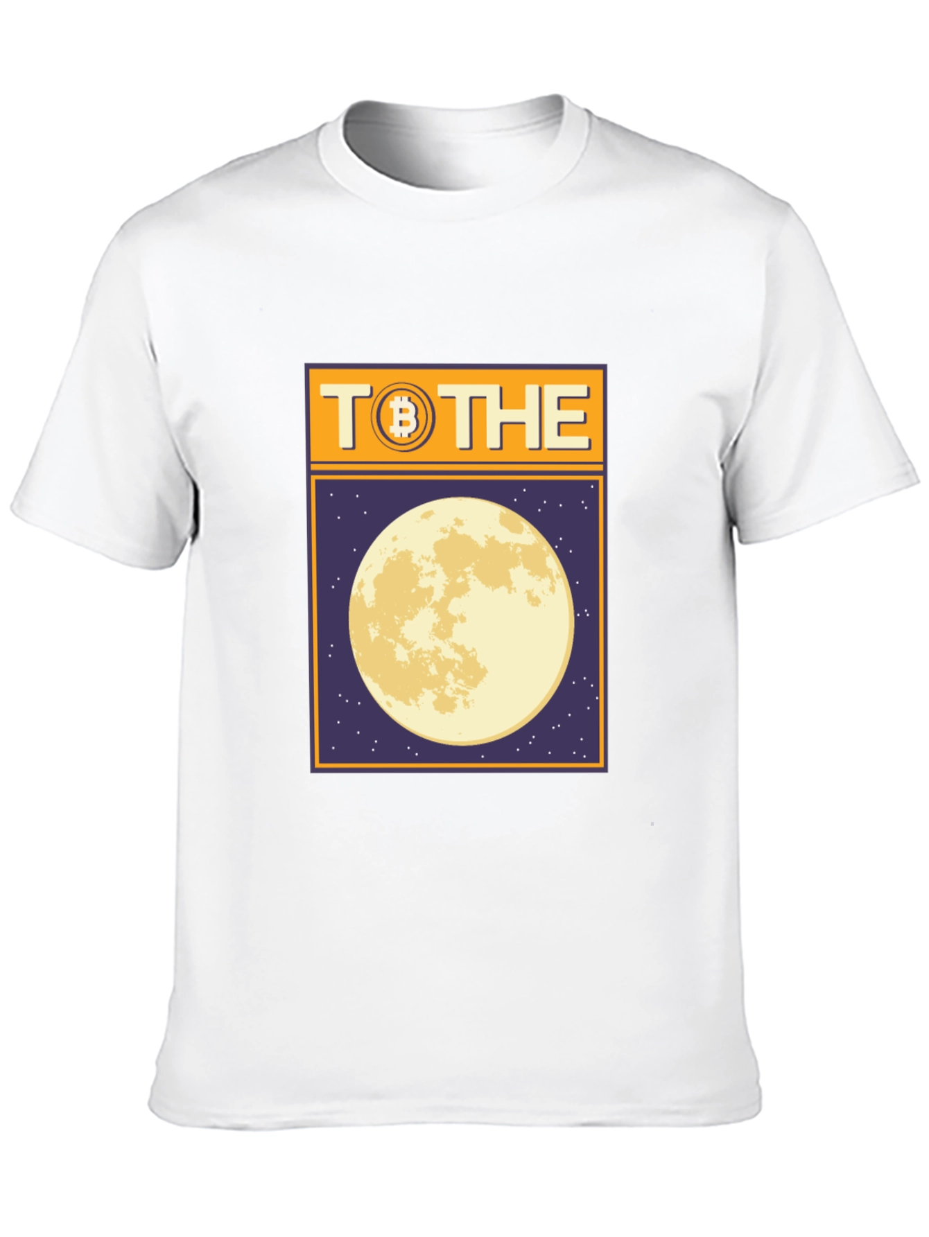 Black Bitcoin To The Moon Graphic T-Shirt view 10