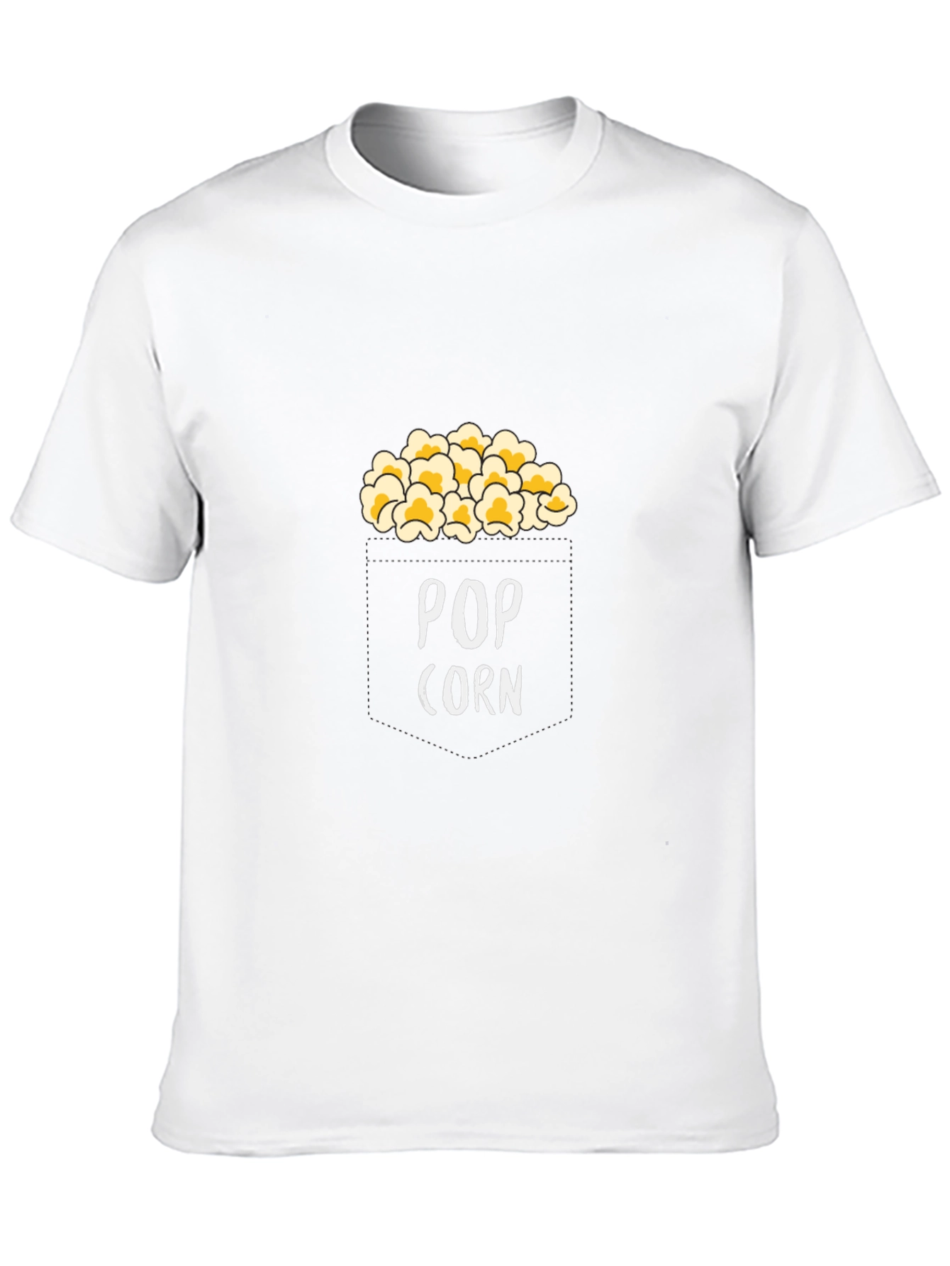 Black Popcorn Graphic Print Black Cotton T-Shirt view 10