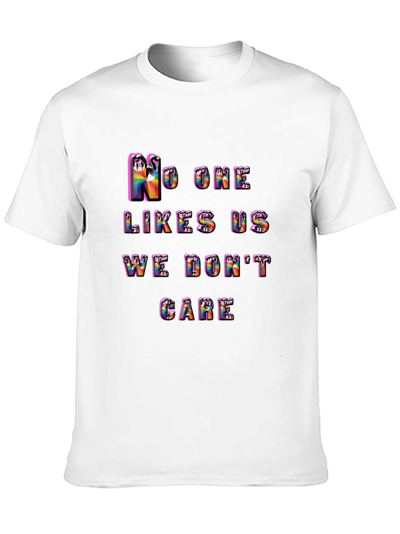 Black Rainbow Pride T-Shirt - "No One Likes Us" view 10