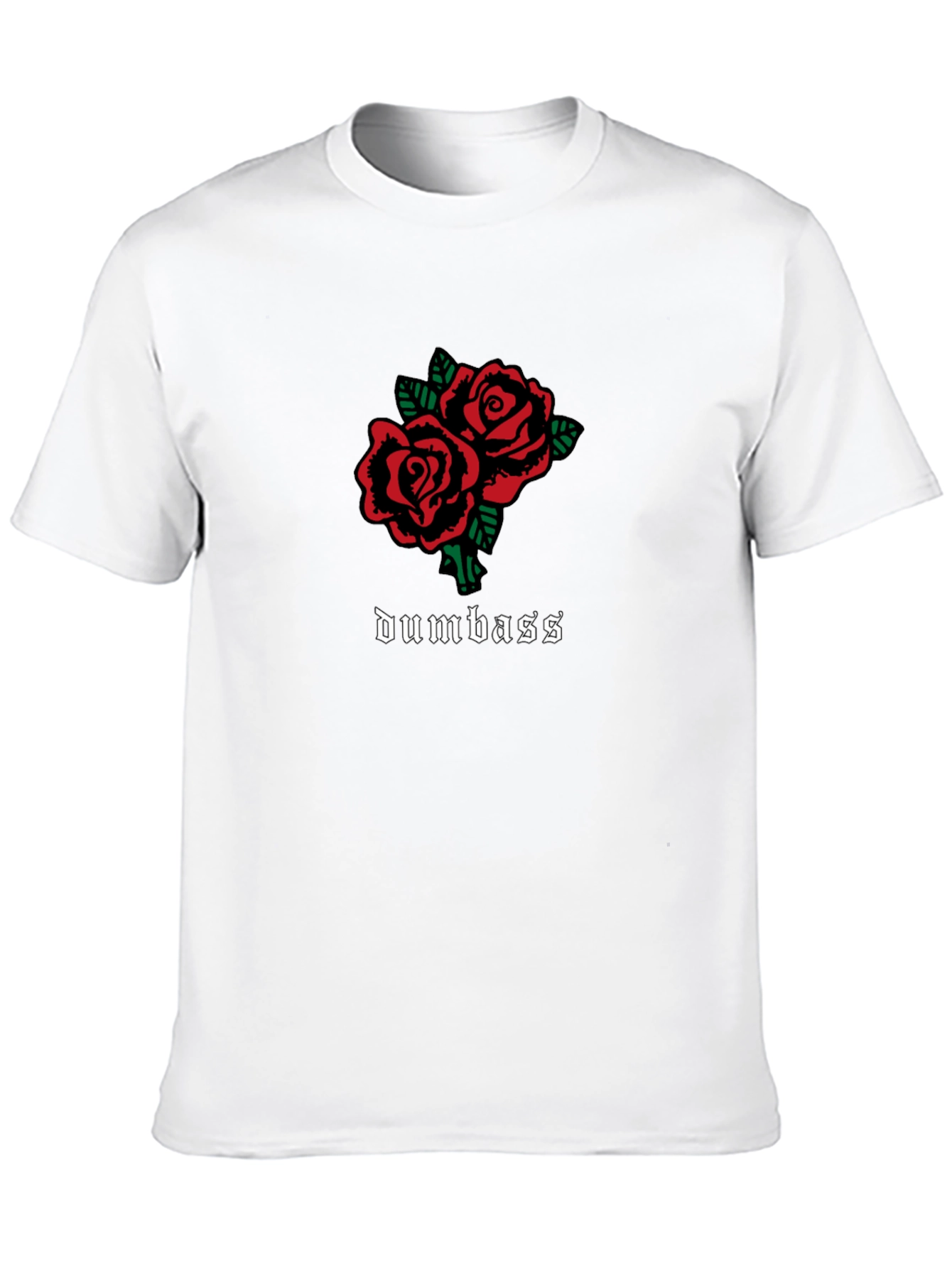 Black Roses & Dumbass Graphic Tee - Black view 10