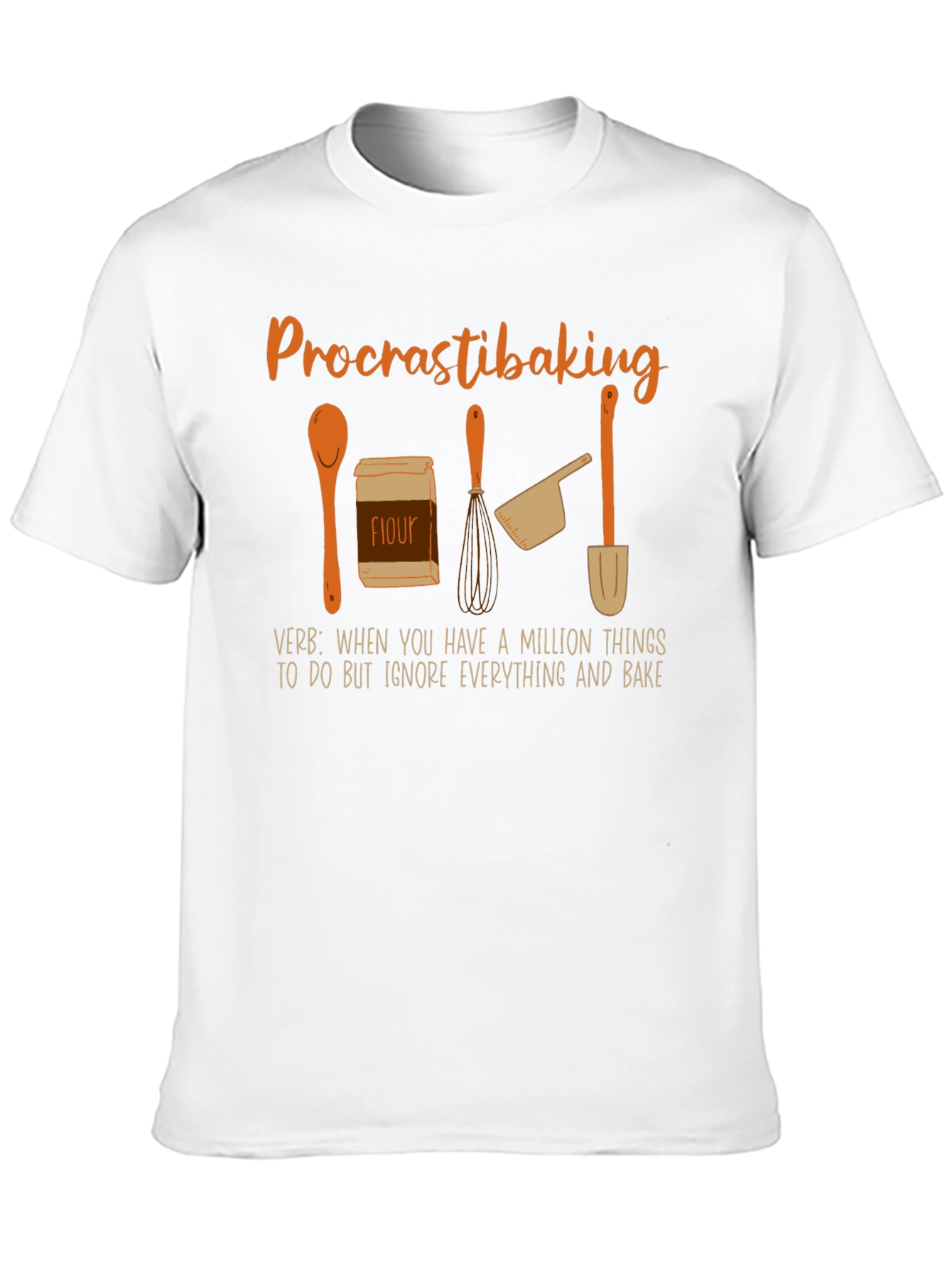Black Procrastibaking Graphic T-Shirt view 10
