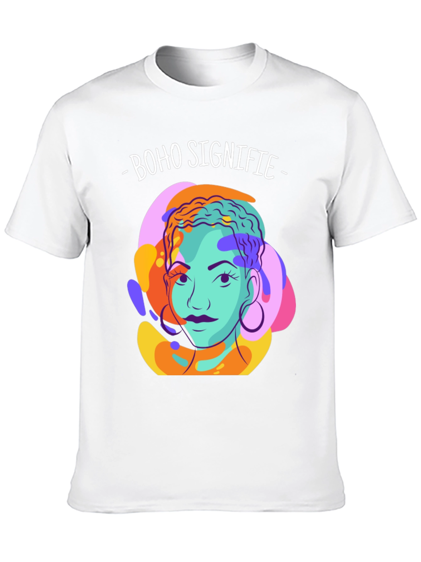 Black Boho Signifie Graphic Tee - Unisex Black T-Shirt view 10