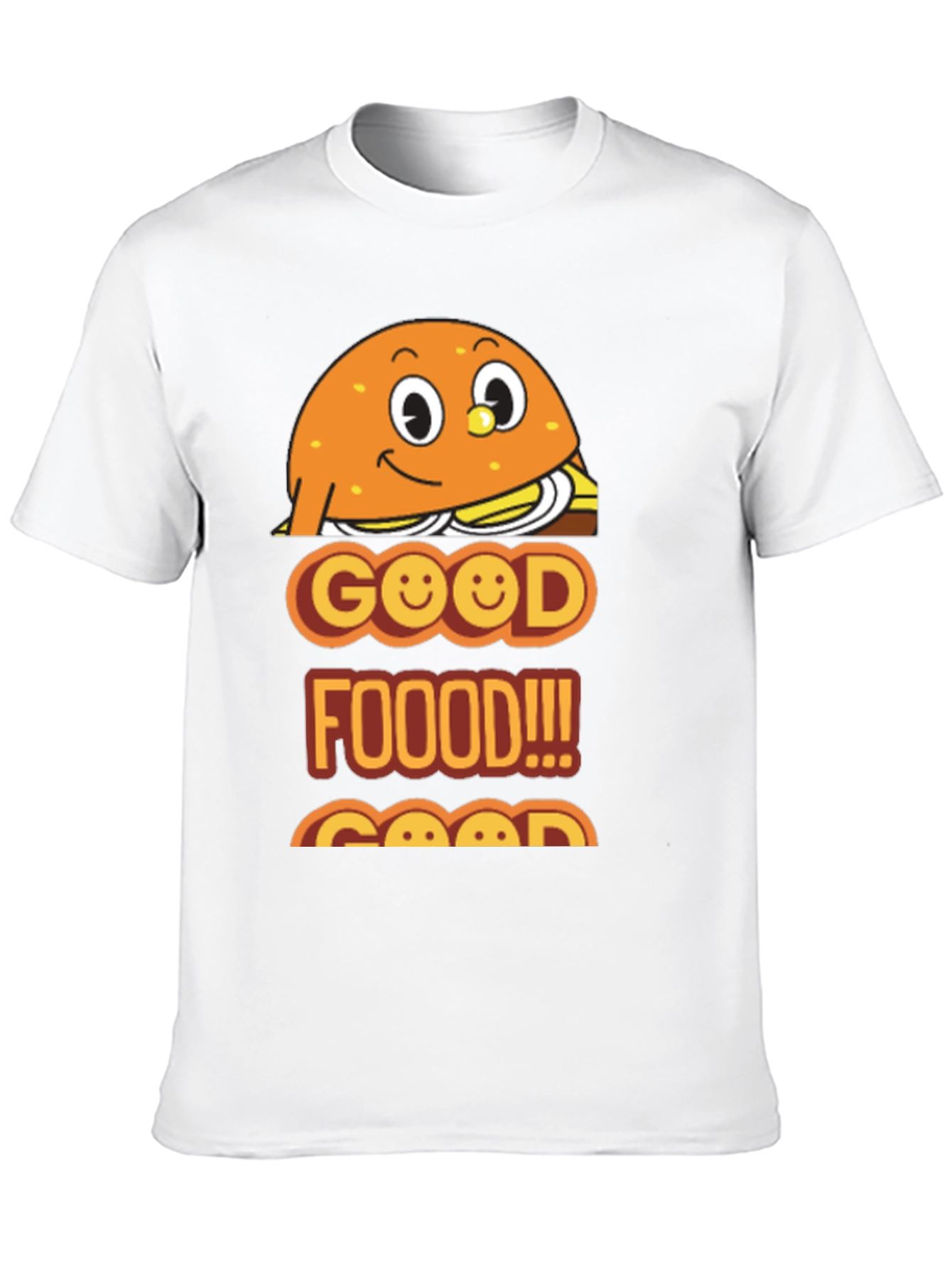 Black Good Food Burger Graphic Tee - Unisex Black T-Shirt view 10