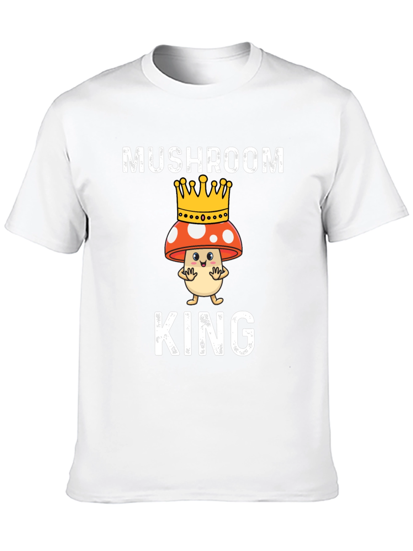 Black Mushroom King T-Shirt - Funny Graphic Tee view 10