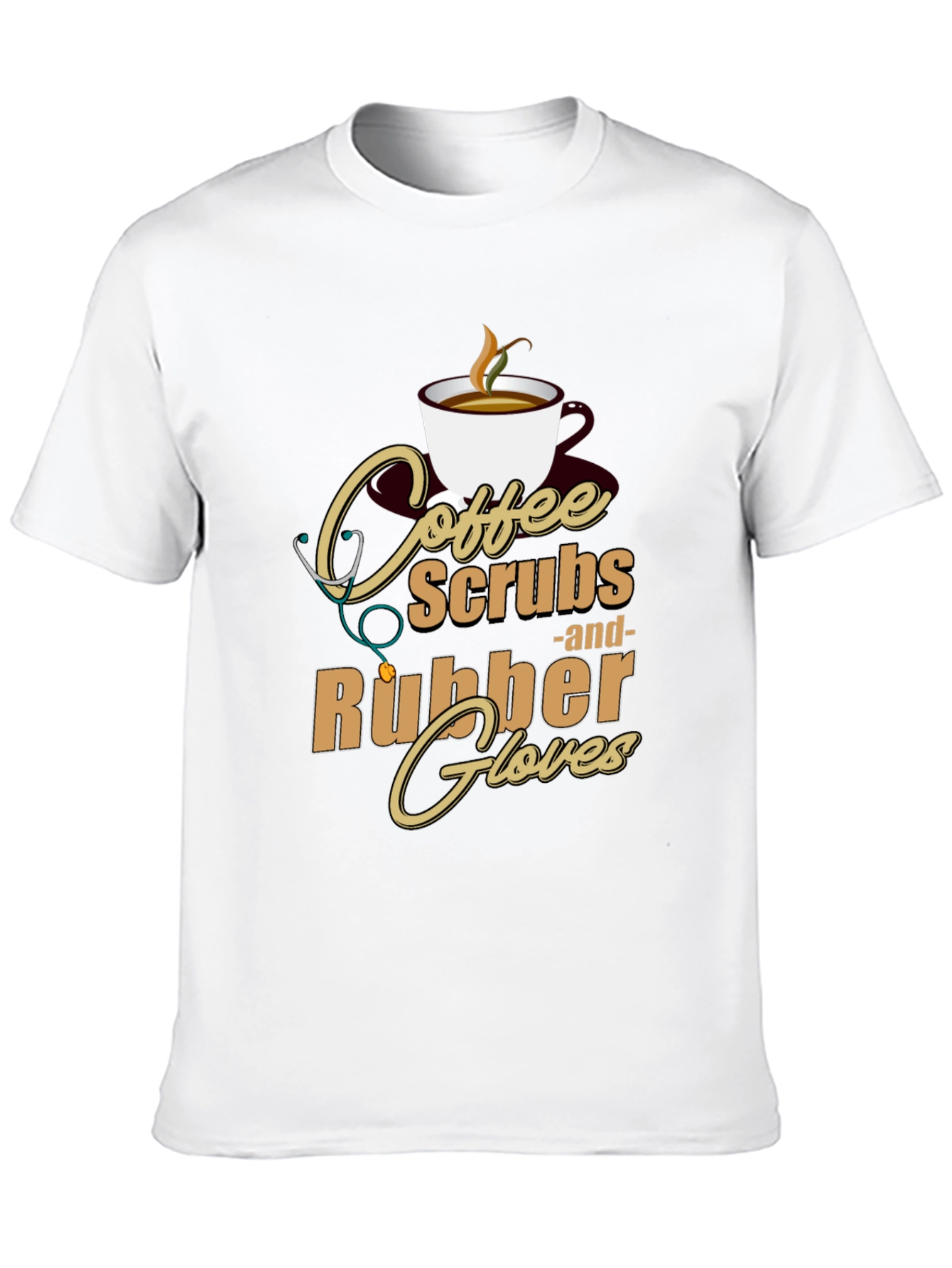 Black Coffee, Scrubs & Rubber Gloves Graphic Tee view 10
