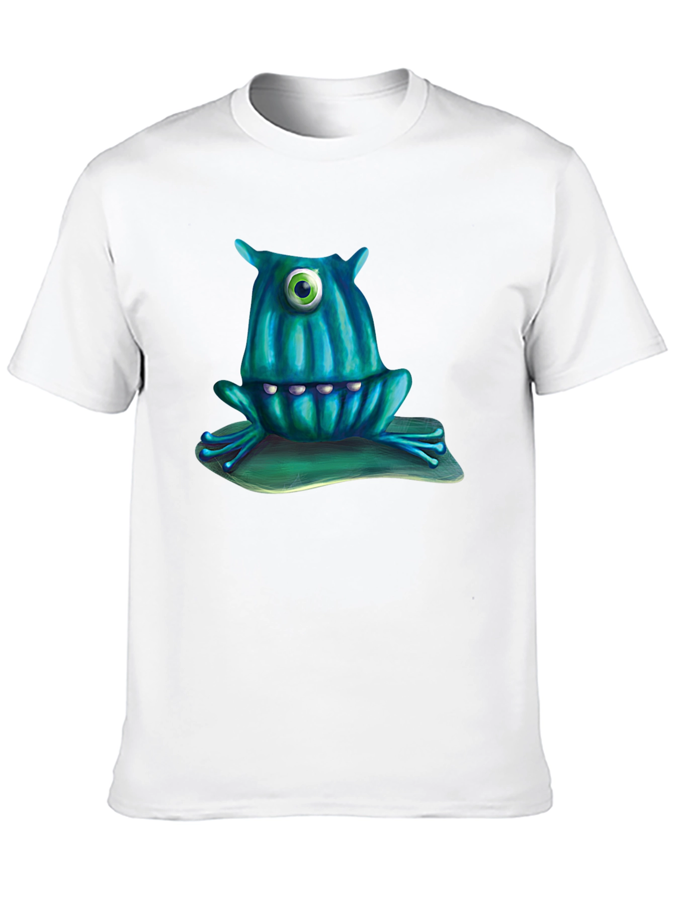 Black One-Eyed Monster Frog T-Shirt view 10