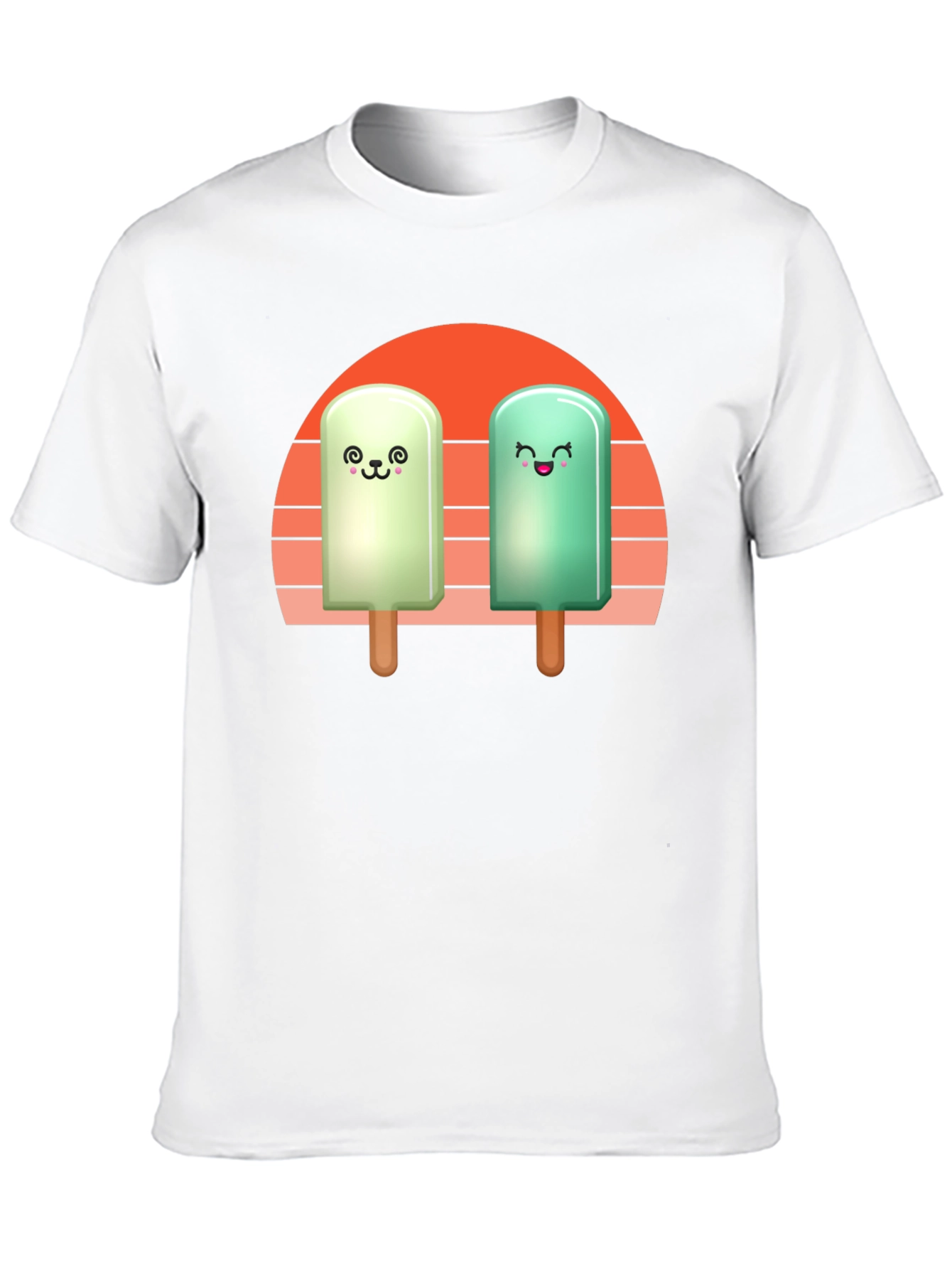 Black Cute Popsicle T-Shirt - Kawaii Ice Cream Tee view 10