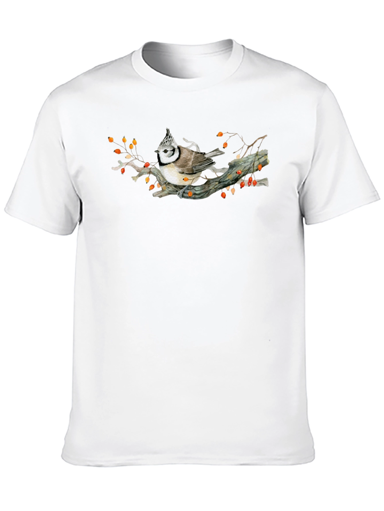 Black Bird on Branch Graphic T-Shirt view 10