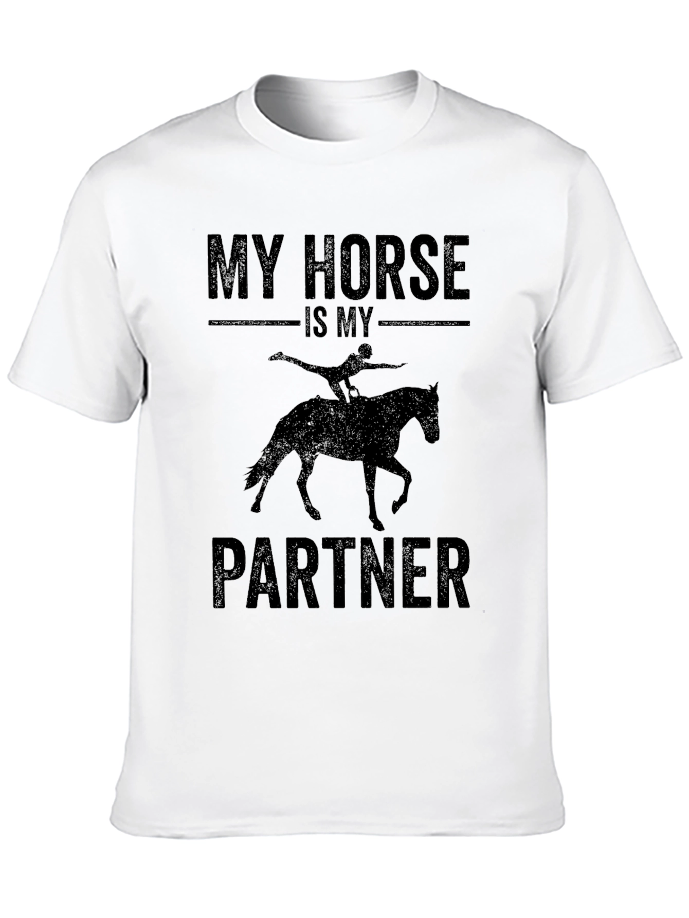 Black My Horse Is My Partner Black T-Shirt view 10