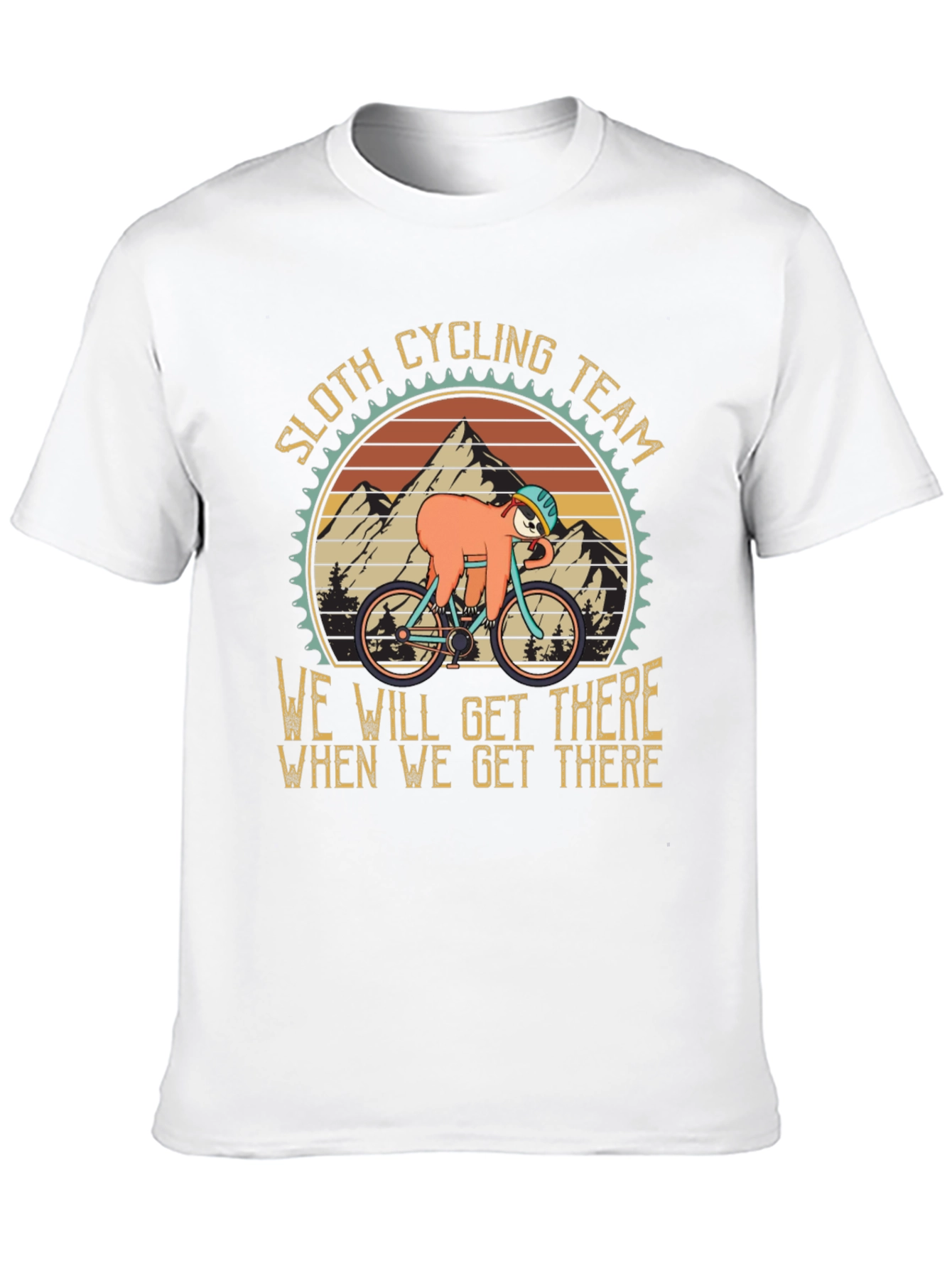 Black Sloth Cycling Team Graphic Tee view 10