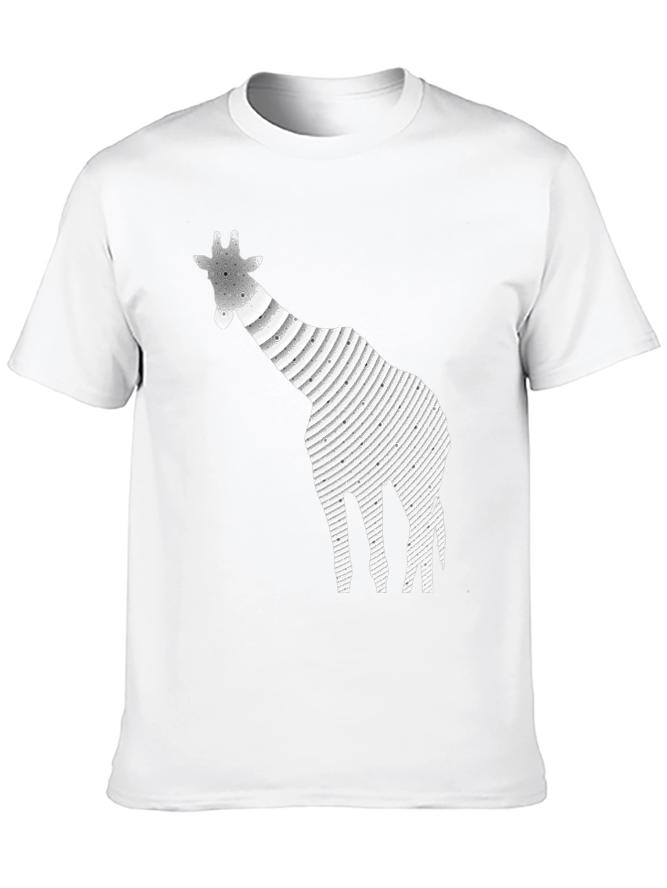 Black Giraffe Graphic Print Black T-Shirt view 10