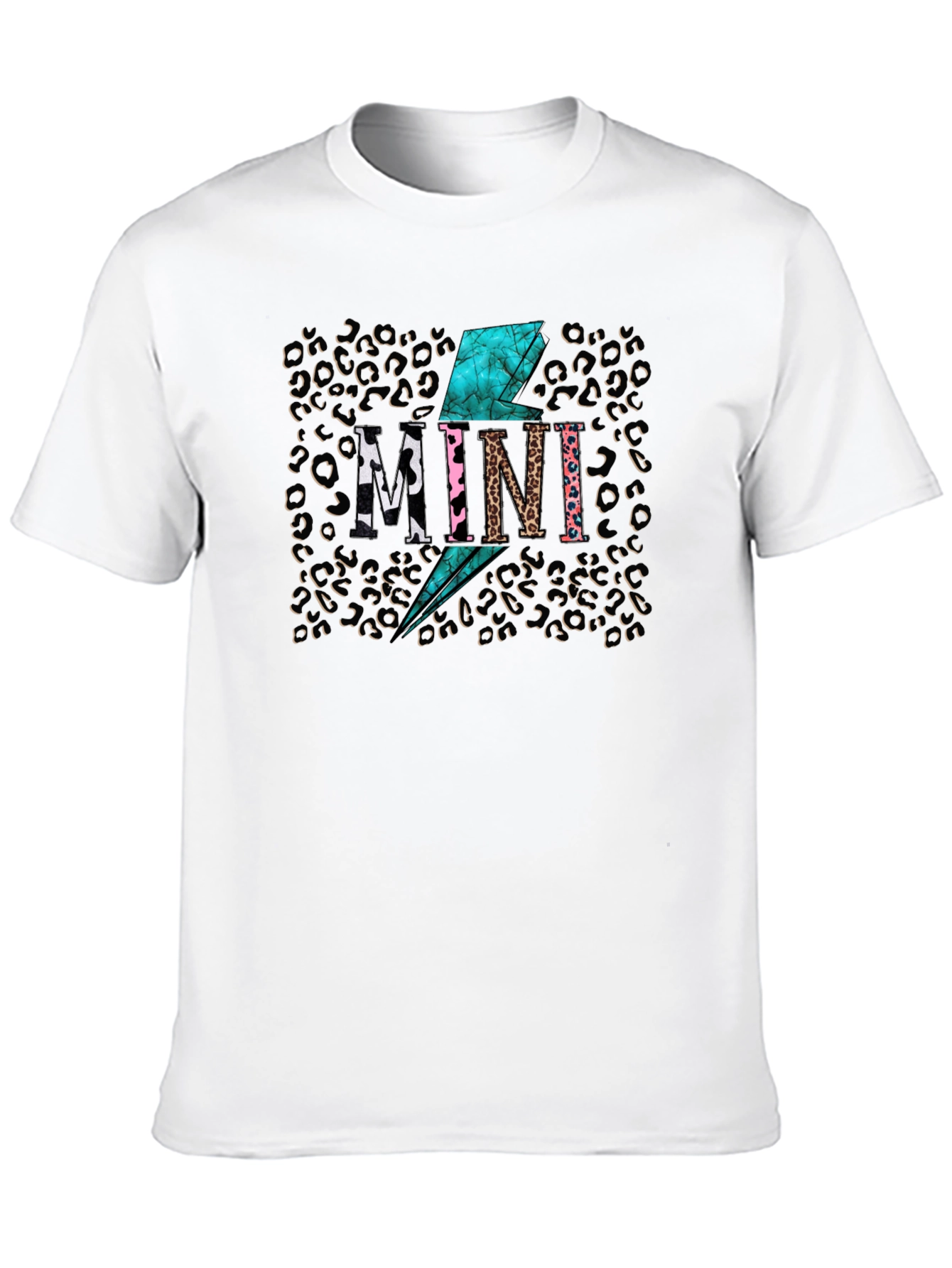 Black Stylish Leopard Print Mini T-Shirt view 10