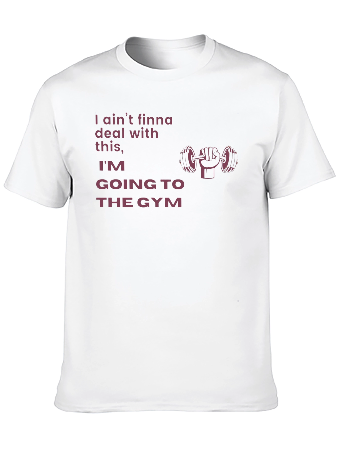 Black Gym Motivation T-Shirt - Ain't Finna Deal With This! view 10