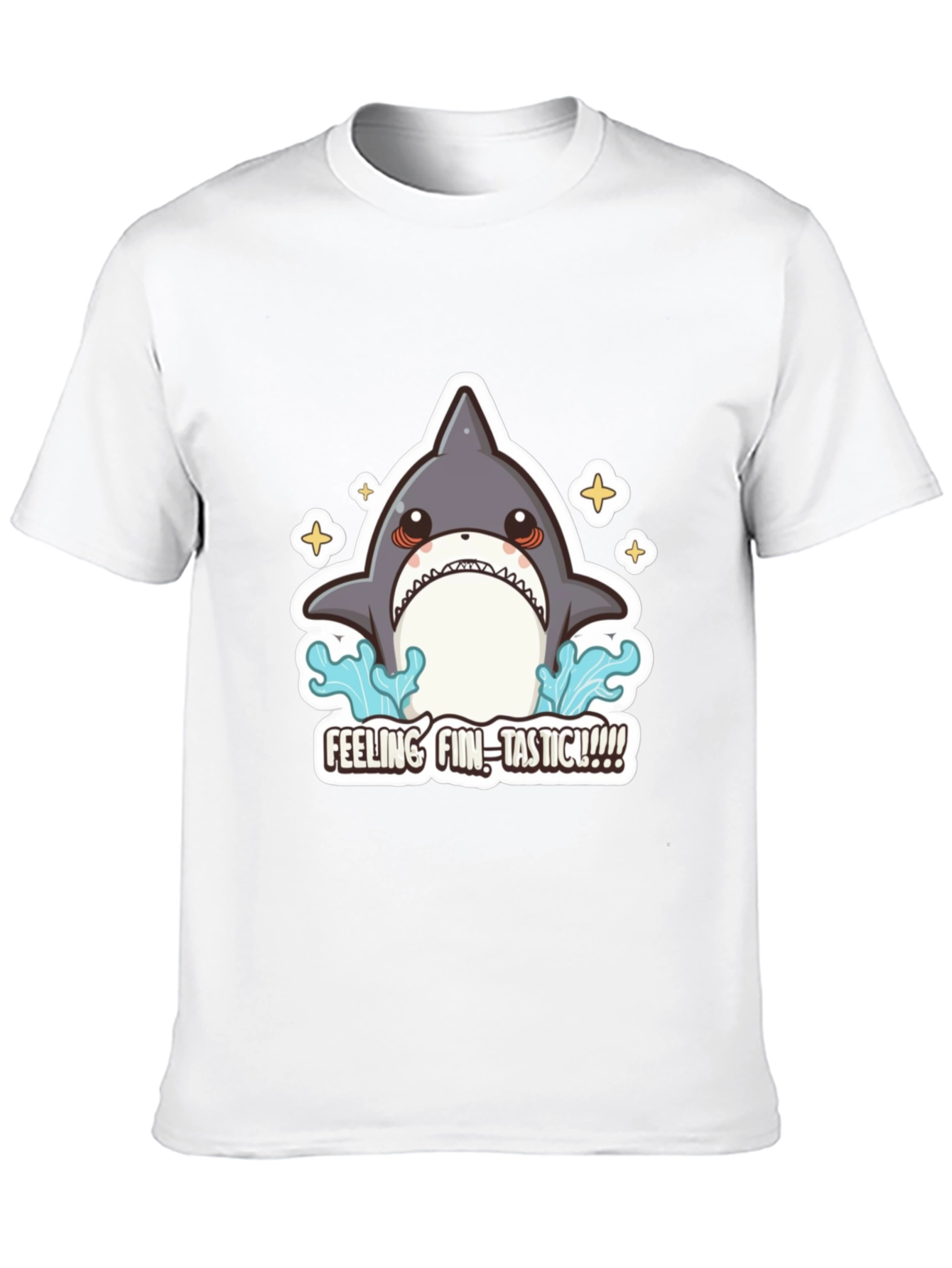 Black Feeling Fin-Tastic Shark Graphic T-Shirt view 10