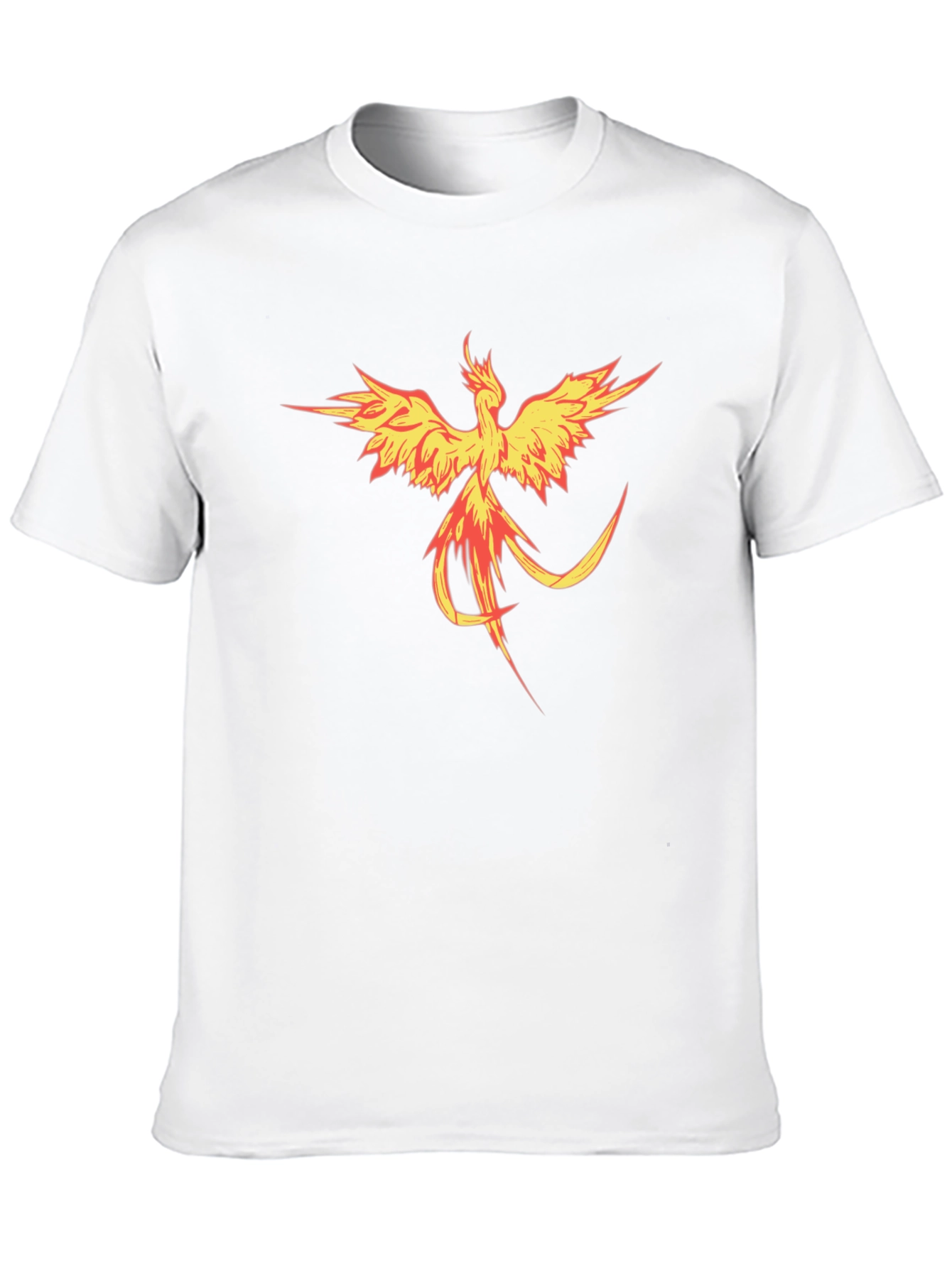 Black Fiery Phoenix Graphic Tee - Bold Black T-Shirt view 10