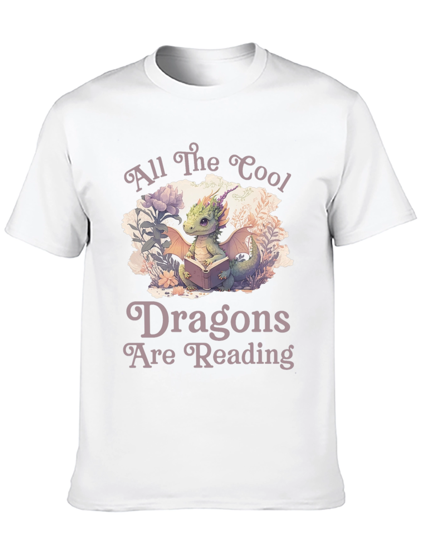 Black Cool Dragons Reading Black T-Shirt view 10
