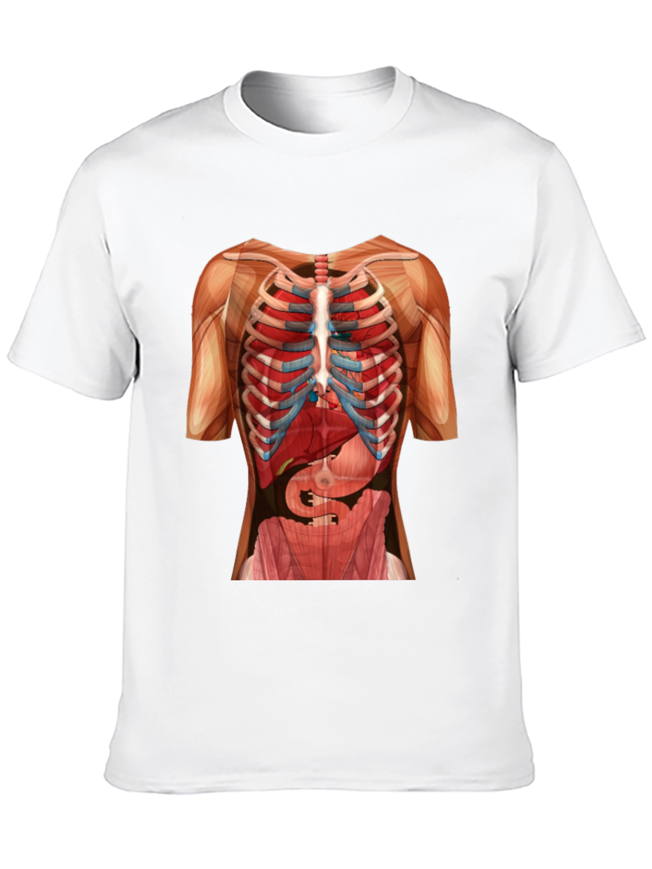Black Anatomy Skeleton Rib Cage T-Shirt view 10