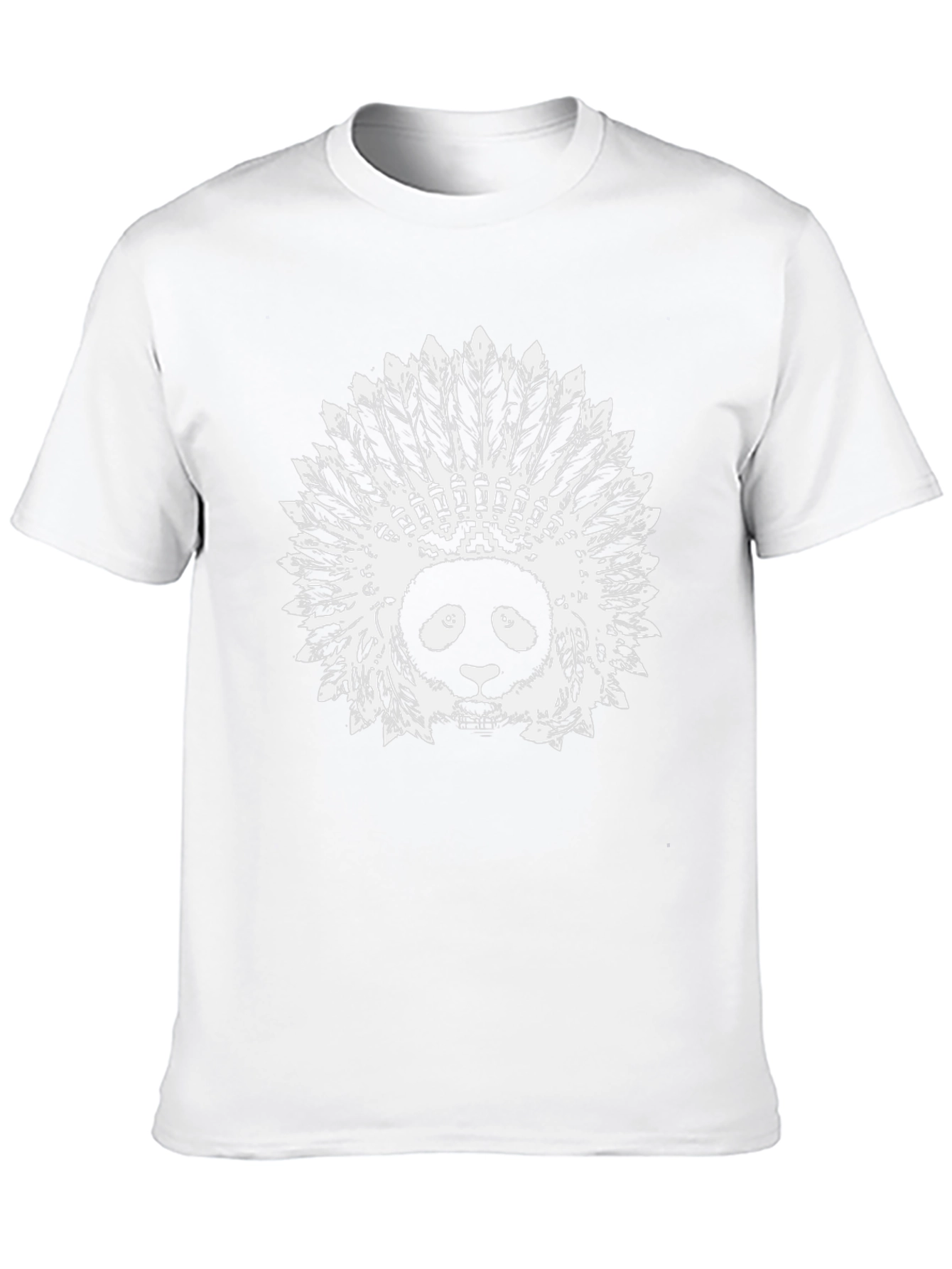 Black Panda Headdress Graphic Black T-Shirt view 10