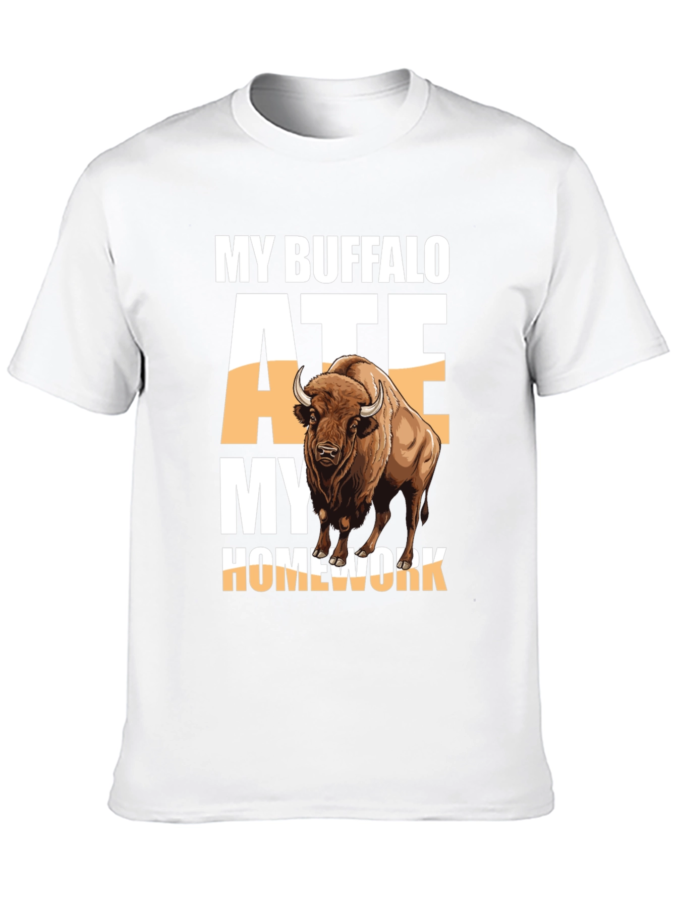 Black My Buffalo Ate My Homework T-Shirt view 10