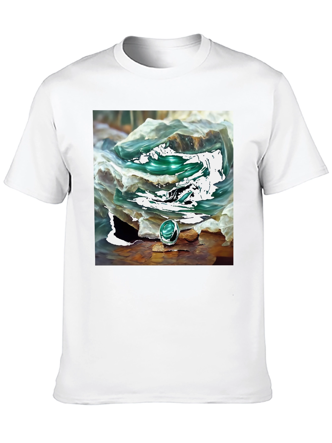 Black Emerald Gemstone T-Shirt view 10