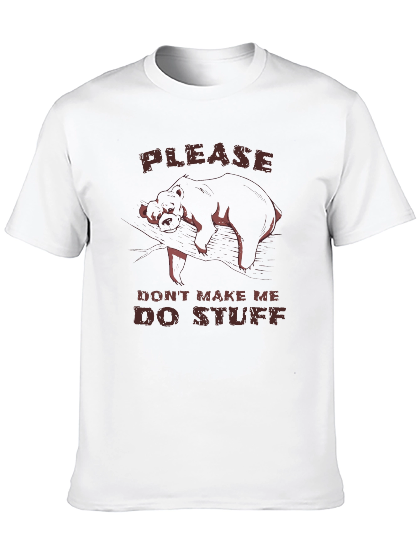 Black Lazy Bear Graphic T-Shirt - Funny Animal Tee view 10