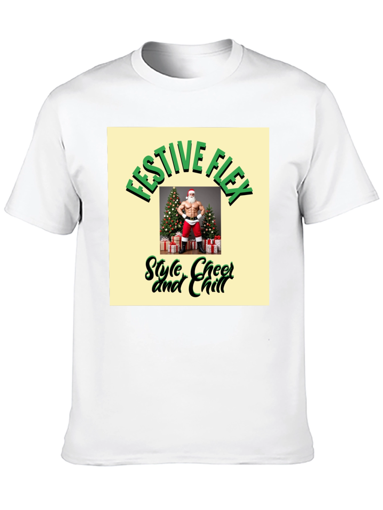 Black Festive Flex Graphic T-Shirt - Style, Cheer & Chill view 10