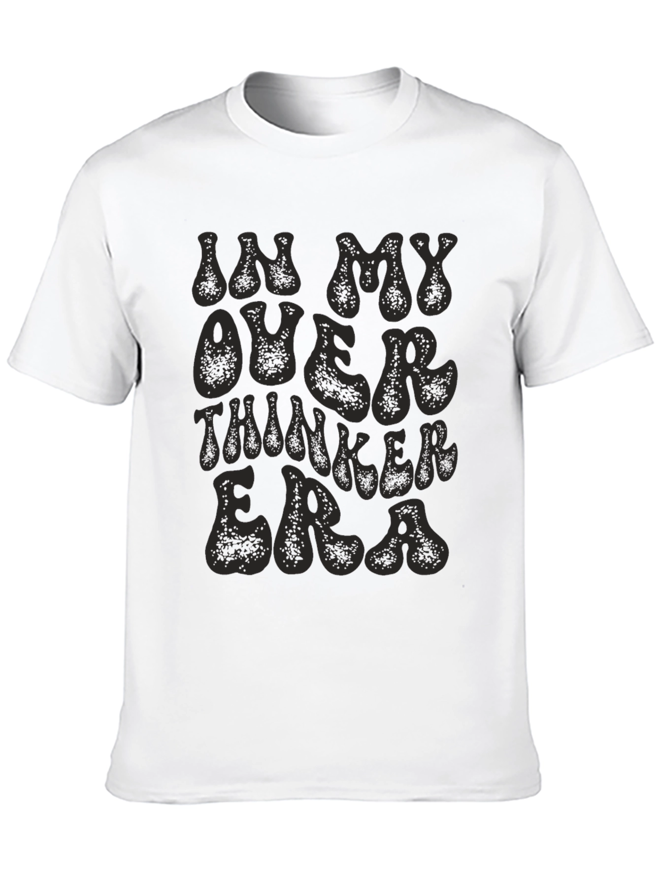 Black Overthinker Era Graphic Tee - Trendy Relaxed Fit view 10