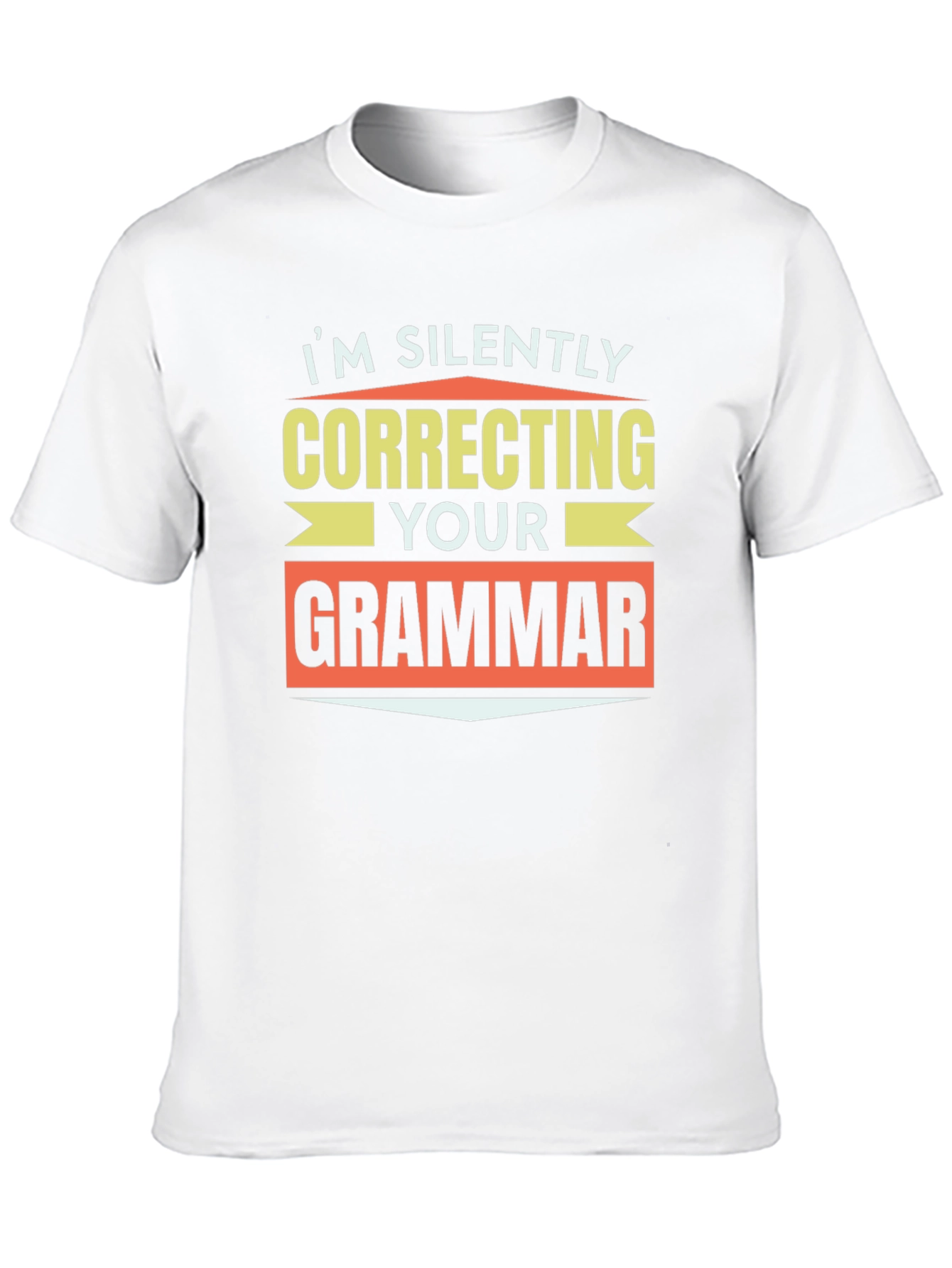 Black I'm Silently Correcting Your Grammar T-Shirt view 10