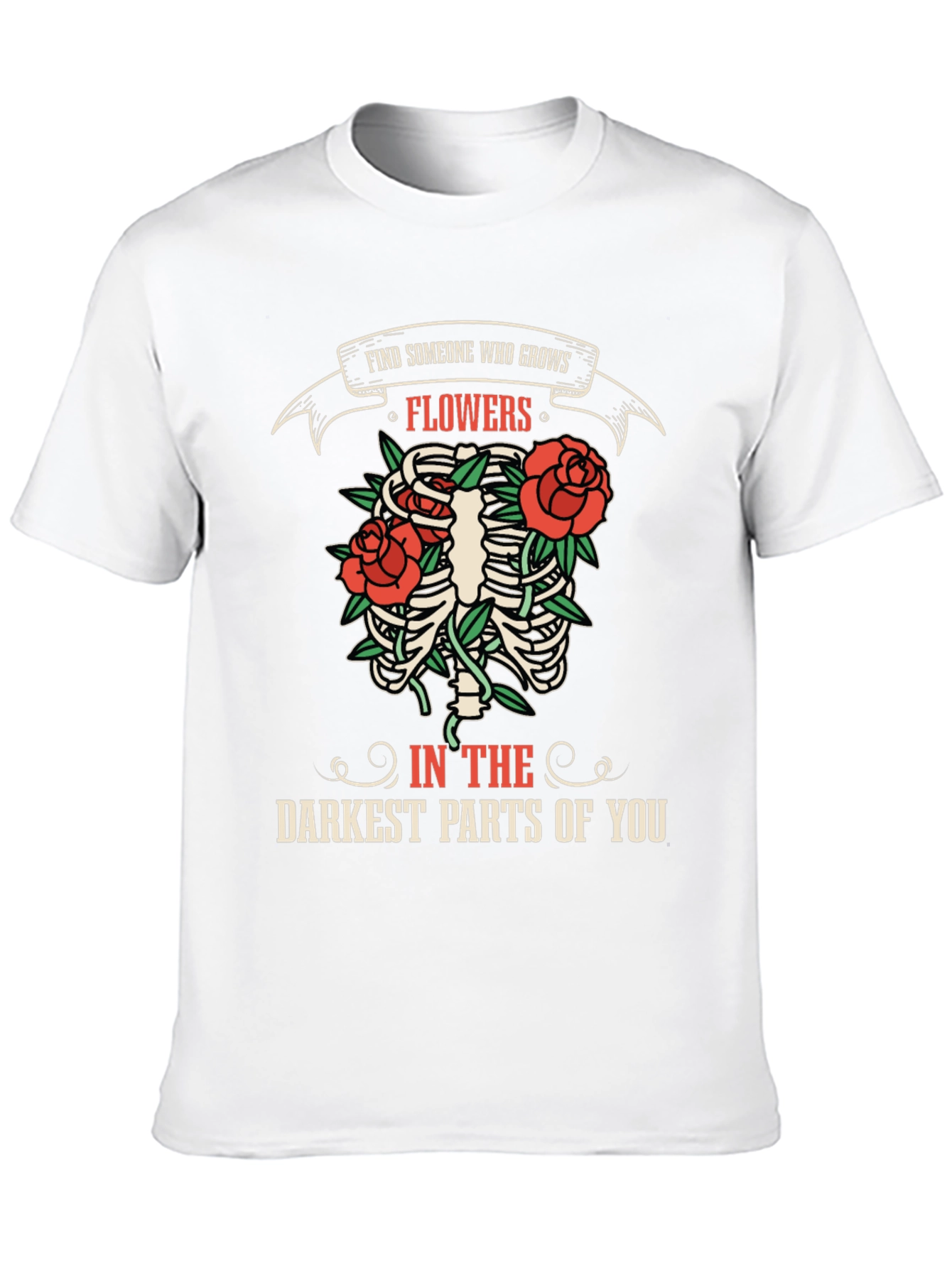 Black Find Someone Who Grows Flowers Graphic T-Shirt view 10