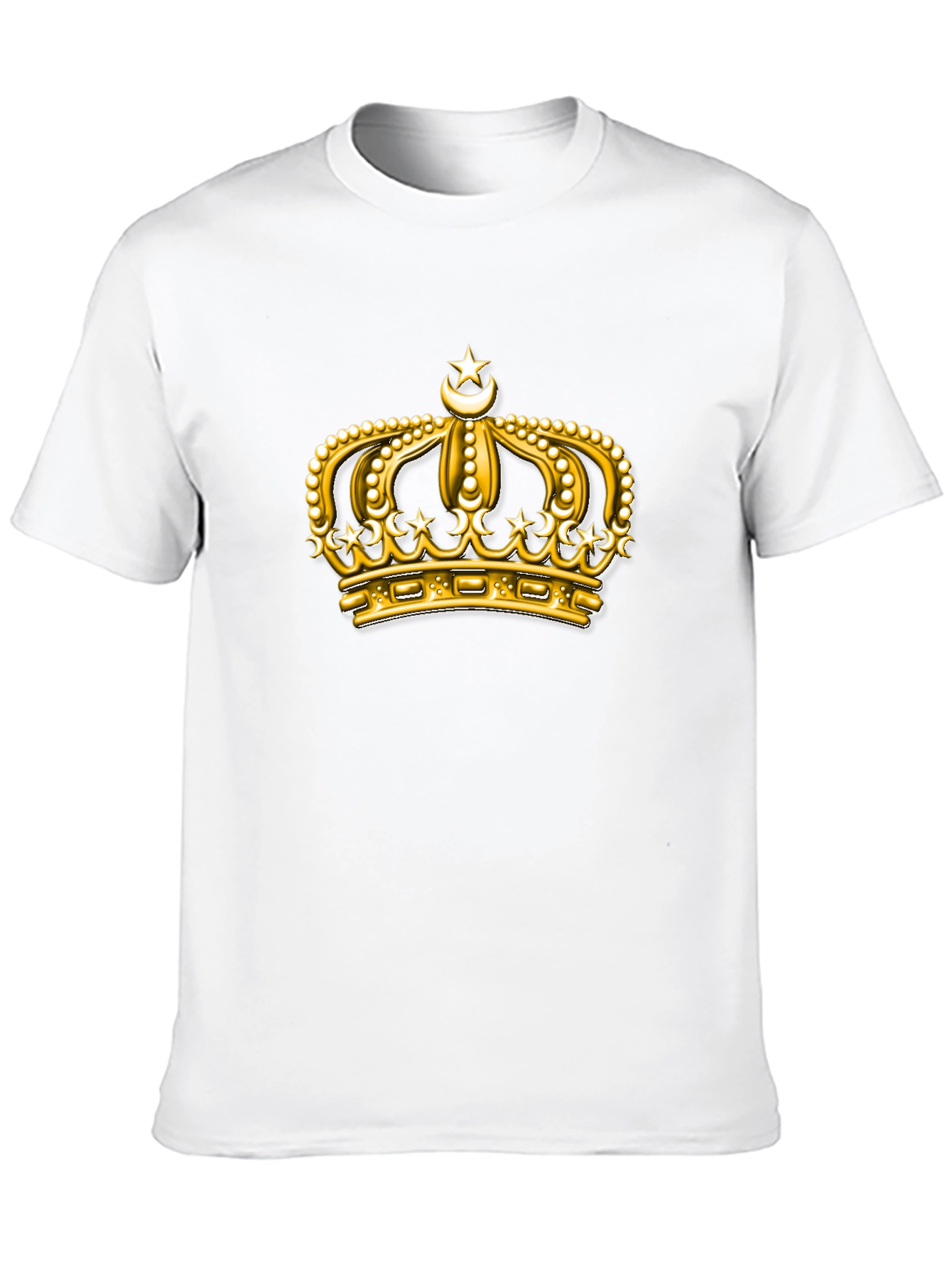 Black Golden Crown Graphic Tee - Premium Black T-Shirt view 10