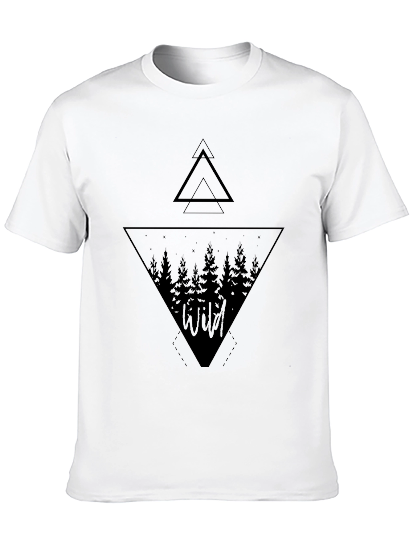 Black Wild Forest Graphic Tee - Men's Black T-Shirt view 10